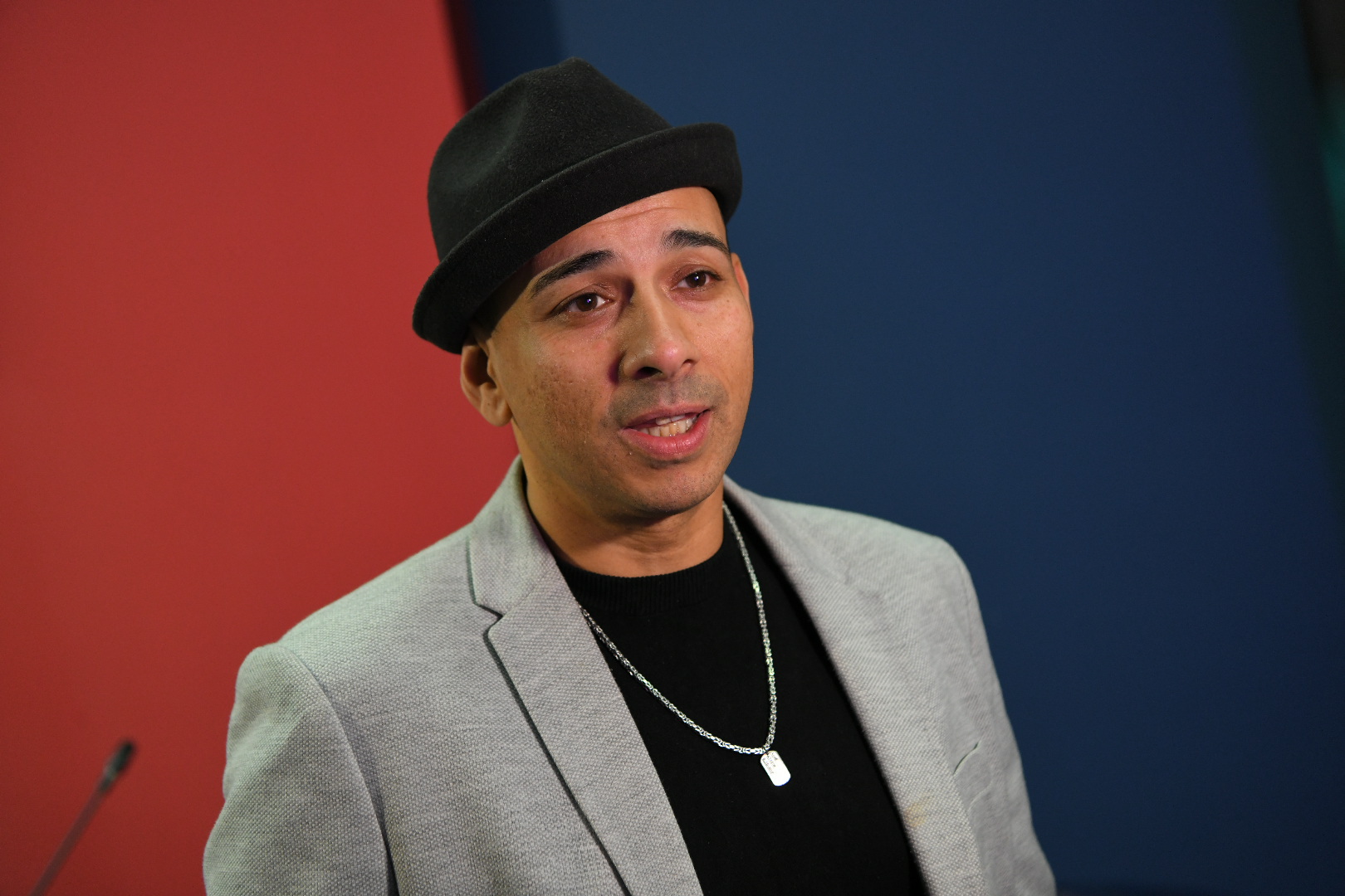 Beograd 11. januar 2024. Konferencija za novinare povodom premijere filma Nedelja o zivotu i radu pevaca Džeja Ramadanovskog Foto:Amir Hamzagić/Nova.rs