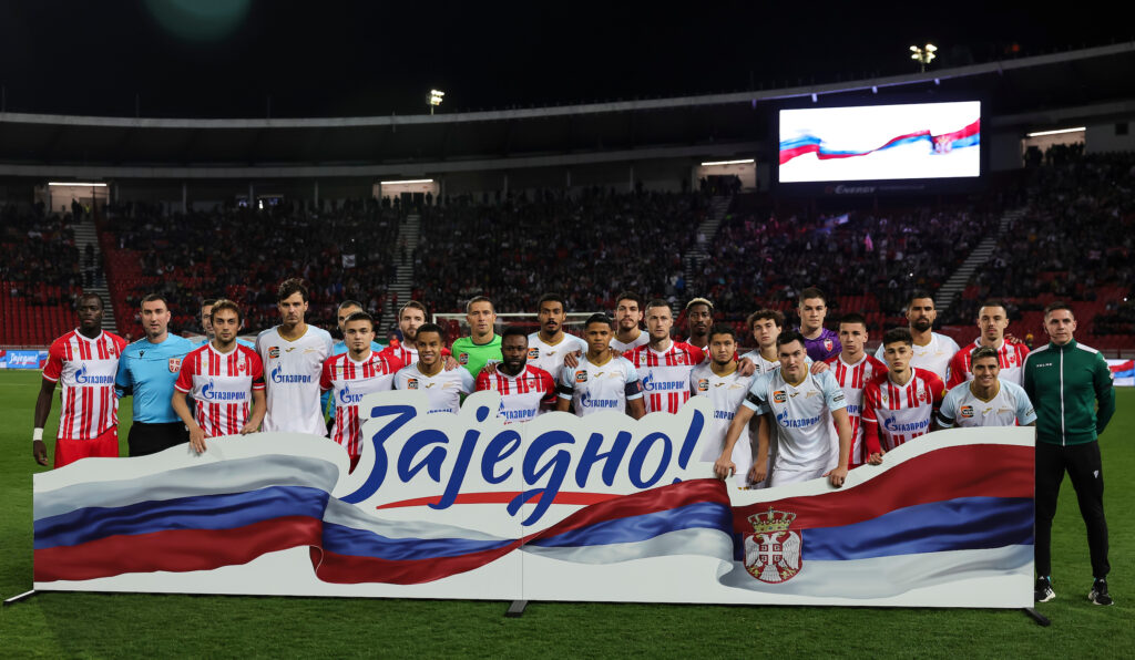 during the International Friendly Prikateljski match between Crvena Zvezda and FC Zenit Saint Petersburg at stadium Rajko Mitic (Marakana) on March 23, 2024 in Belgrade, Serbia. (Photo by Srdjan Stevanovic/Starsport.rs ©)
