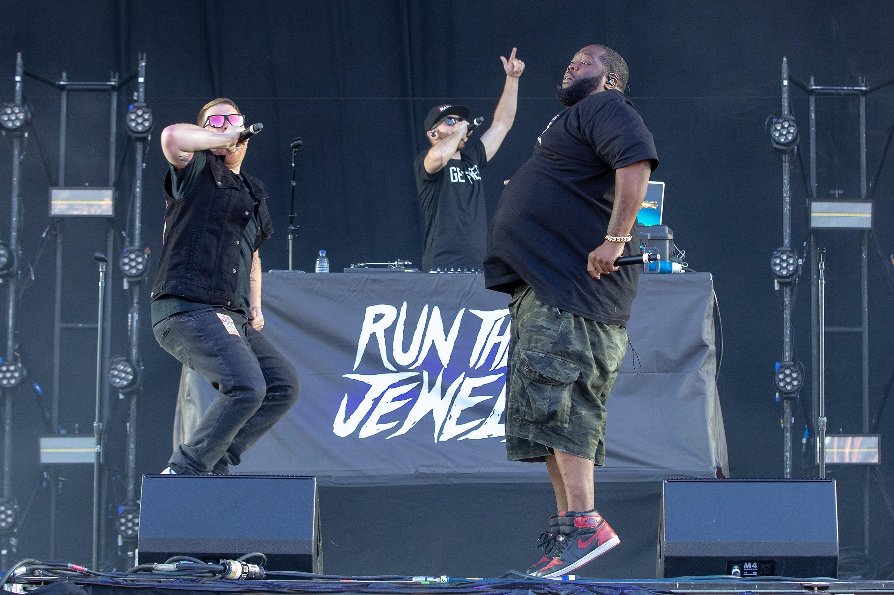 Finsbury park, UK. 30th June, 2018, Run The Jewels  known by his stage names El-P and Killer Mike  performing at Queens of the Stone Age and Friends. UK.Finsbury park London.© Jason Richardson / Alamy Live News