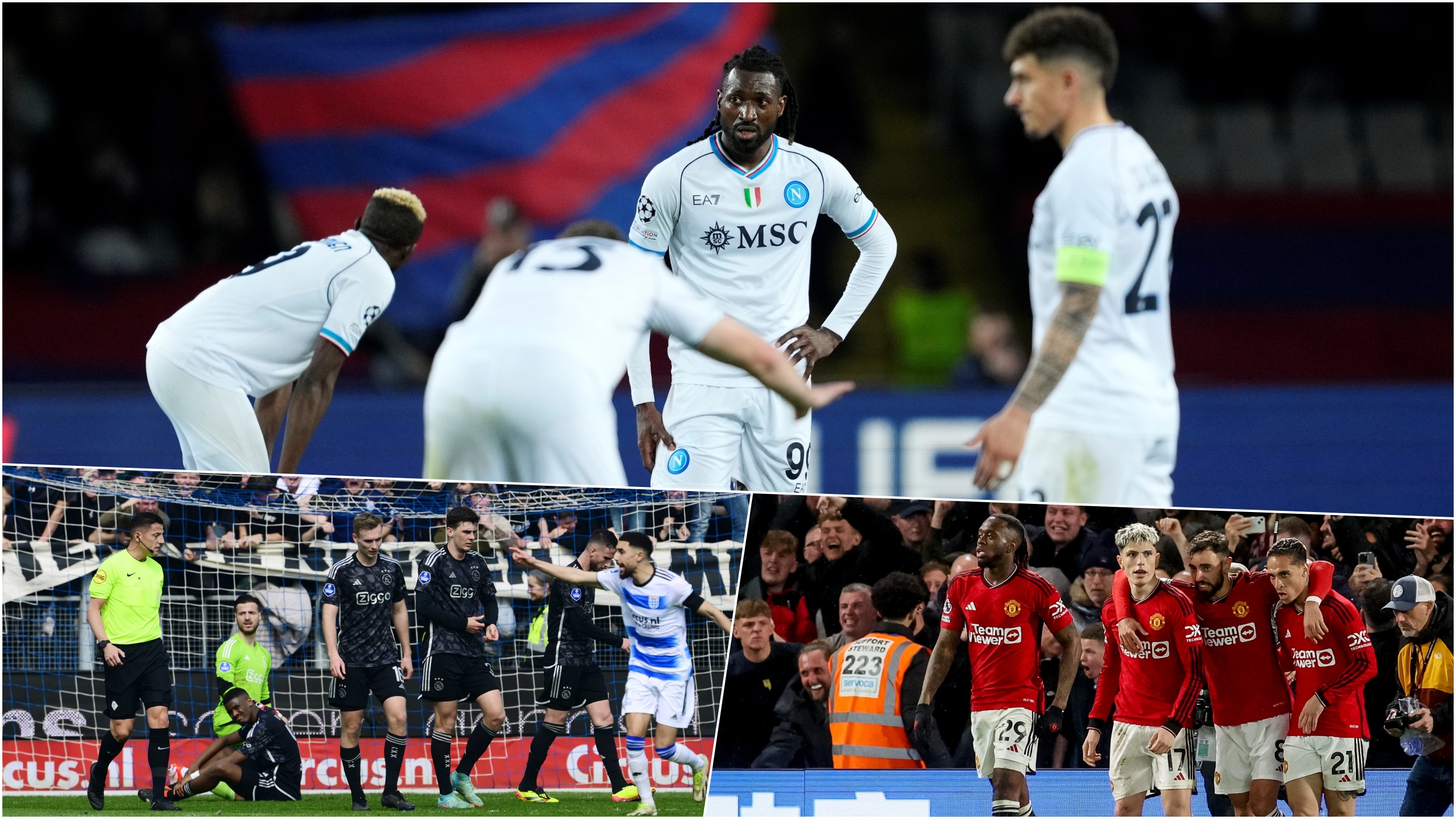 Treba mi kombo sa igračima tri kluba, Ajaksa, Mančester junajteda i Napolija iz ove sezone, jer pravimo priču o tome kako ne mogu da se saberu, a reč je o tri evropska fudbalska velikana. Hvalaaaa