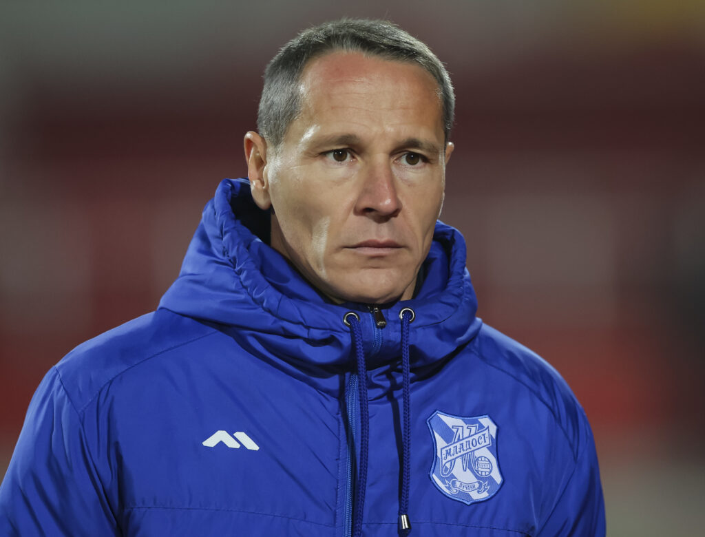 head coach Nikola Trajkovic during the Mozzart Super Liga Season 2024/2025 match between Vojvodina and Mladost Lucani at stadium Karadjordje on November 09, 2024 in Beograd, Serbia. (Photo by Srdjan Stevanovic/Starsport.rs ©)