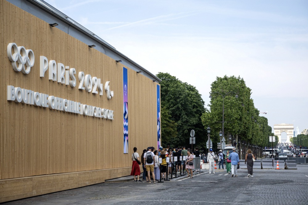 Paris 2024 megastore for the Olympic Games opens on Champs-Elysees