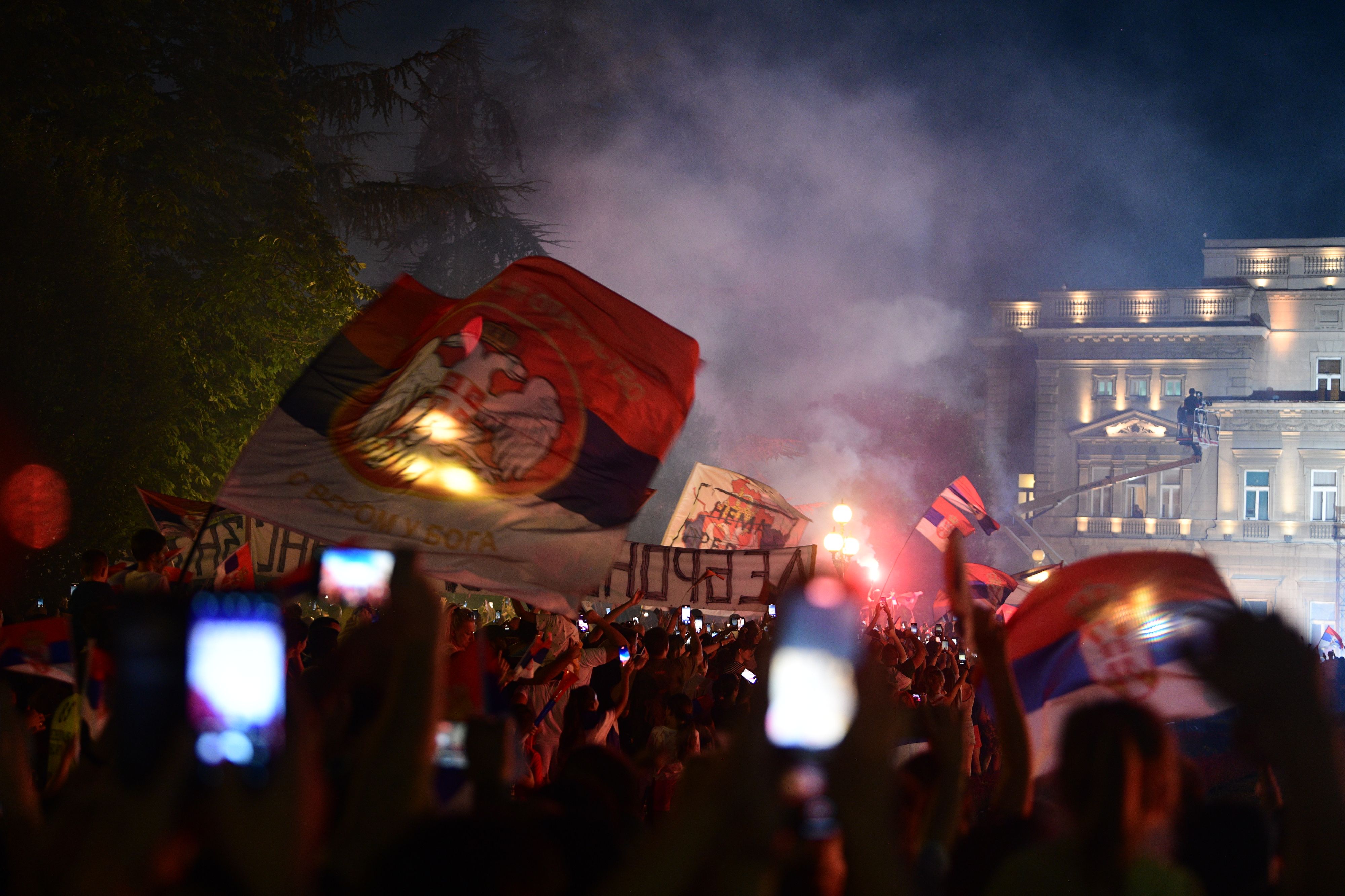 Beograd 12.08.2024.  Doček srpskih olimpijaca, izlazak na balkon Skupštine grada. Sportisti, olimpijci, balkon Foto: Filip Krainčanić/Nova.rs