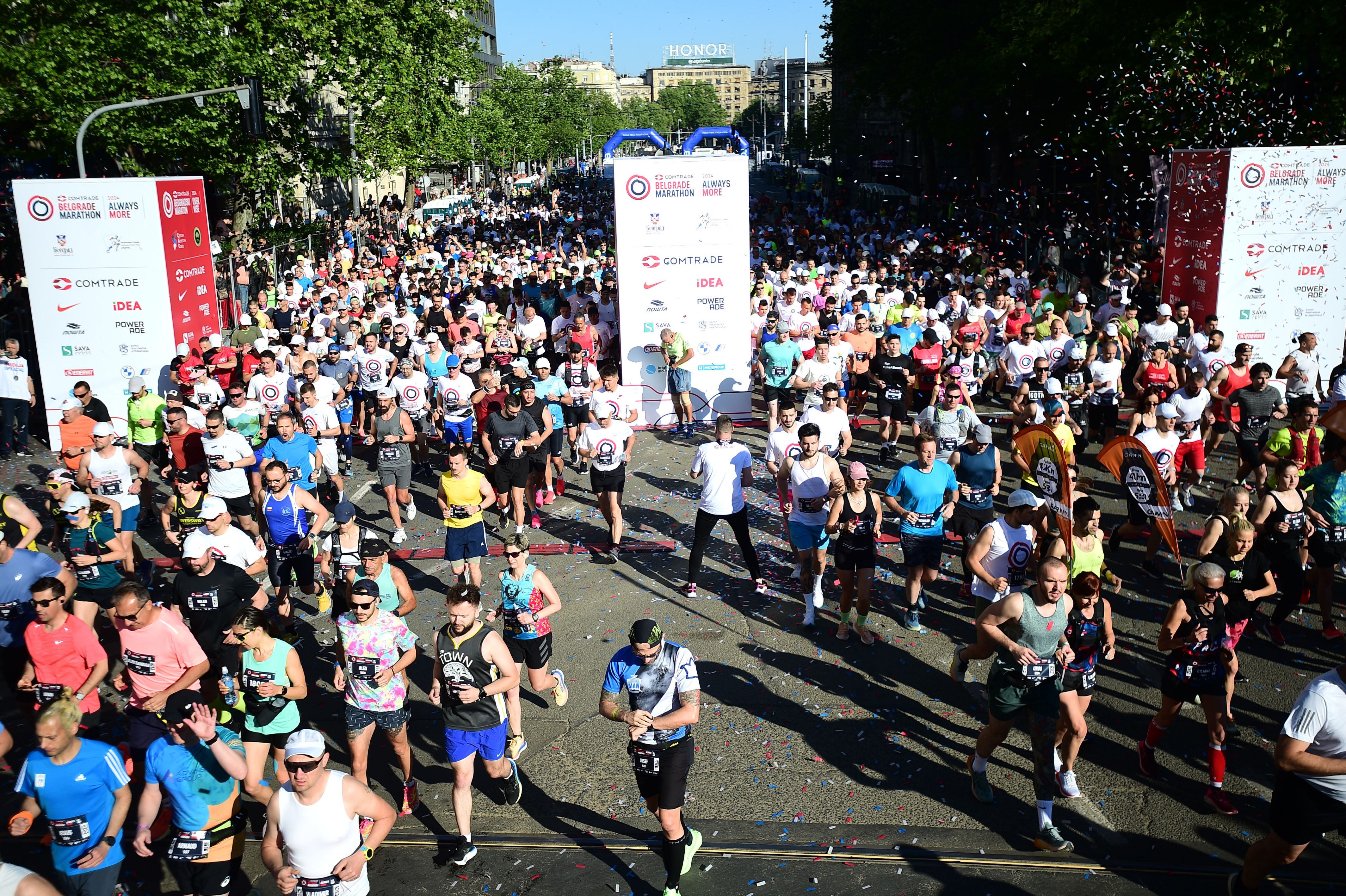 37th Comtrade Belgrade marathon started at Saint Marko church, Serbia, 28.04.2024.  (Photo by Dusan Milenkovic/Starsport.rs ©) maraton beograd