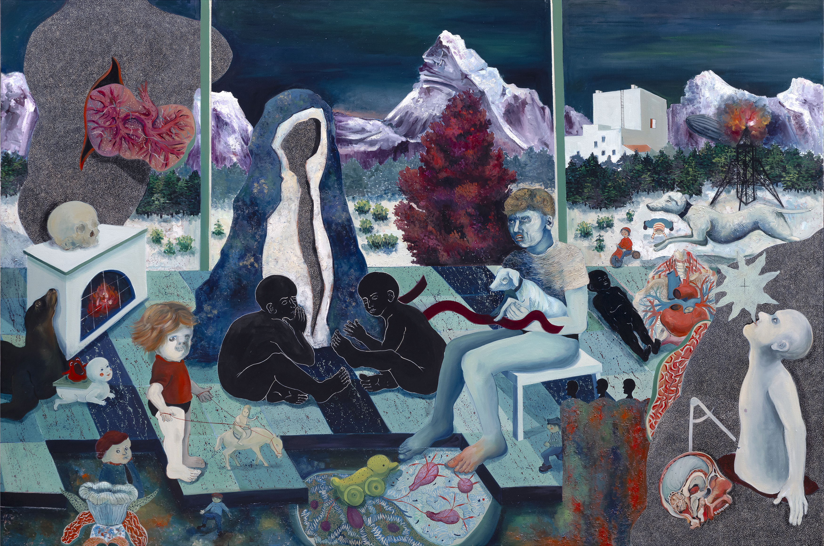 Sveta planina, ulje na platnu, 200x300 cm, 2024.