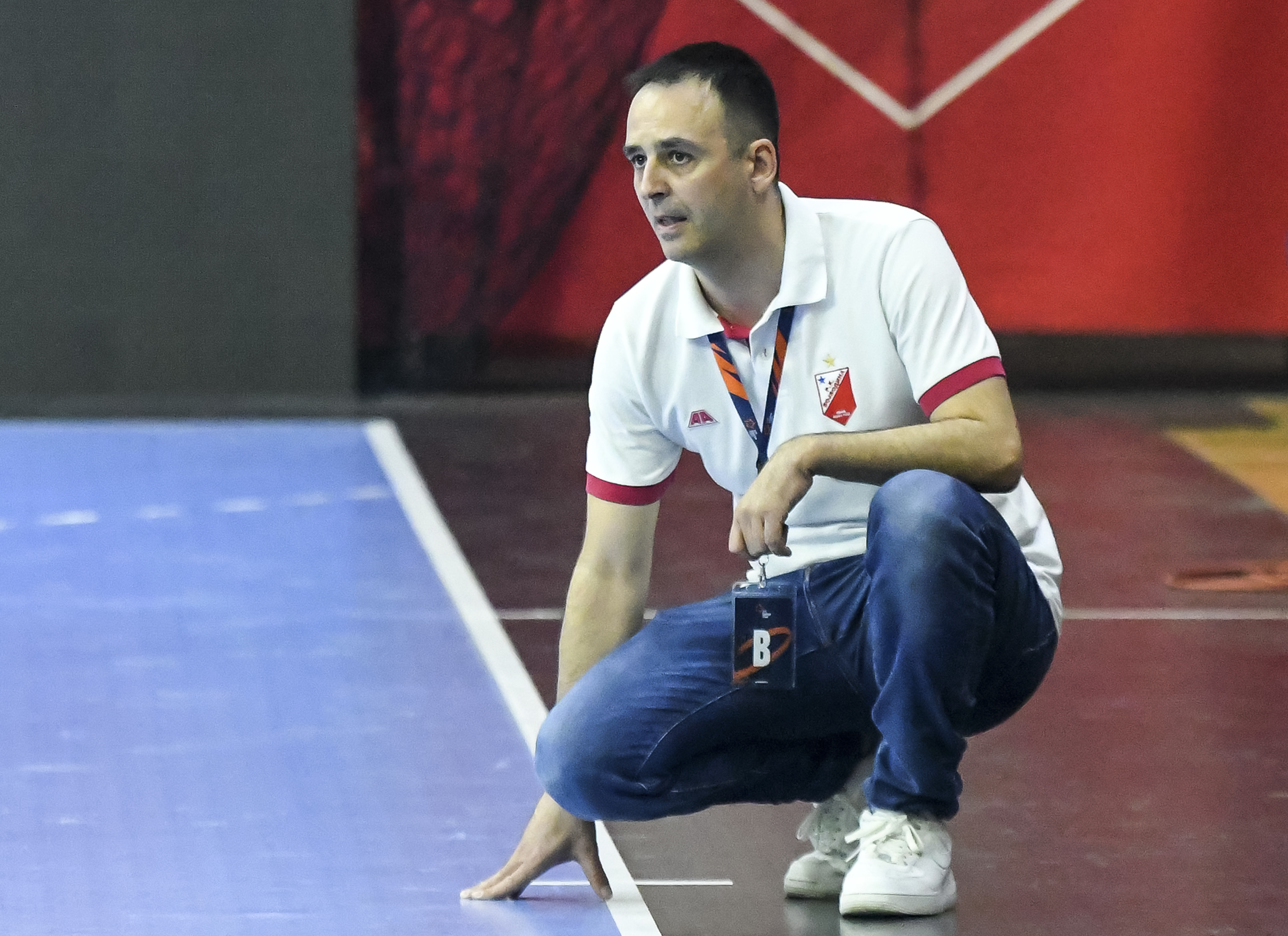 head coach Boris Rojevic during the EHF European league Main round Season 2023-2024 match between RK Vojvodina and Kadetten Schaffhausen at Slana Bara Sports center on March 05, 2024 in Novi Sad, Serbia. (Photo by Nenad Mihajlovic/Starsport.rs ©)