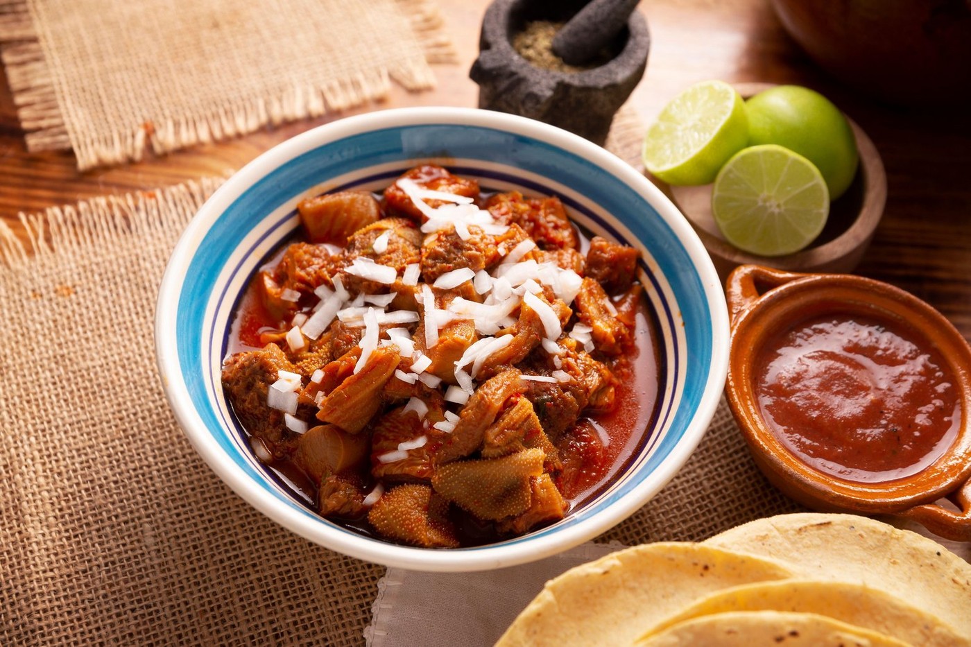 Pancita. Also known as Menudo or Mondongo, it is a typical dish from Mexico and other countries, it is prepared with beef tripe and dried chilies acco