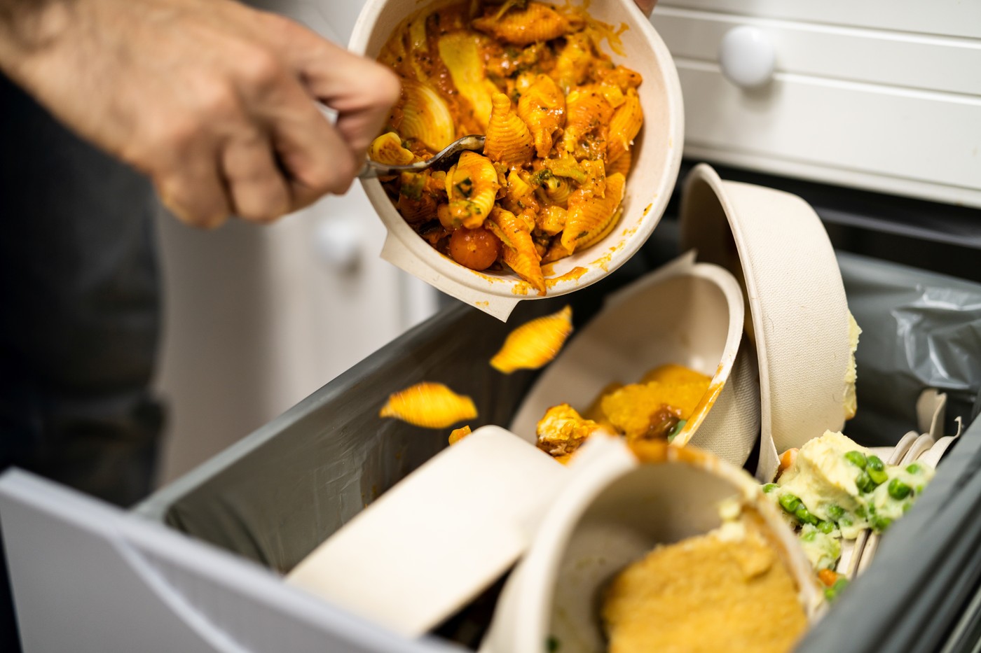 Throwing Away Leftover Food In Trash Or Garbage Dustbin,Image: 654605362, License: Royalty-free, Restrictions: , Model Release: no, Credit line: Andriy Popov / Panthermedia / Profimedia