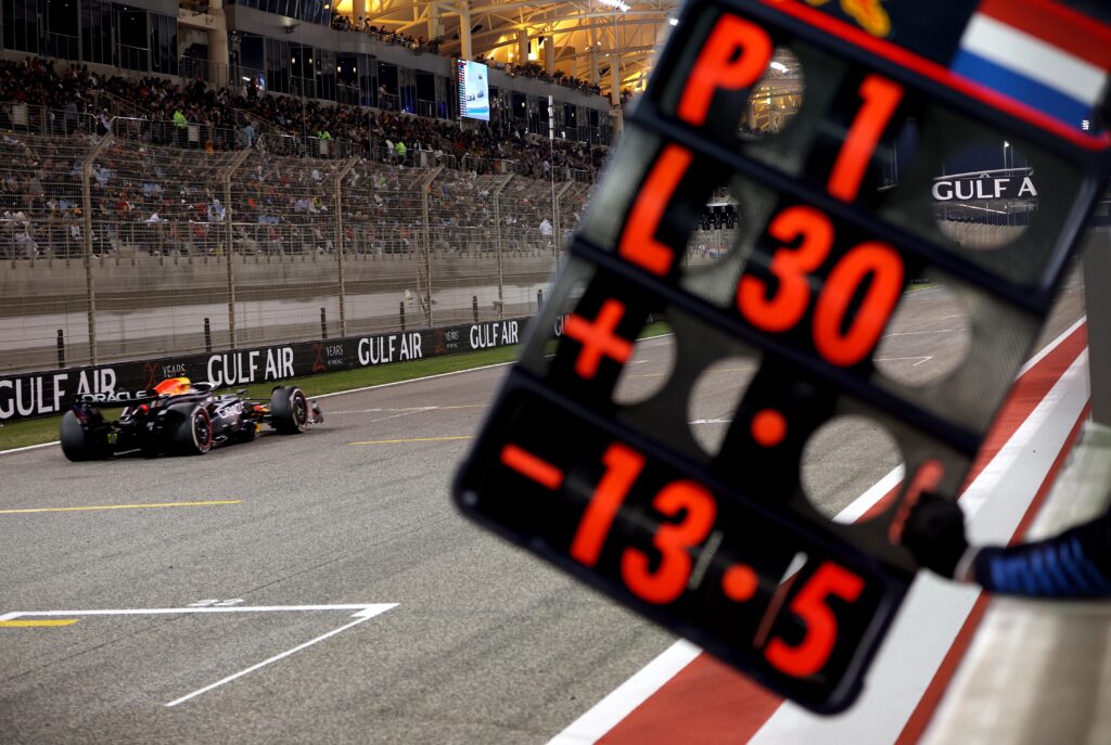 epa11194249 Red Bull Racing driver Max Verstappen of Netherlands in action during the Formula One Bahrain Grand Prix, at Bahrain International Circuit in Sakhir, Bahrain, 02  March 2024.  EPA-EFE/ALI HAIDER / POOL