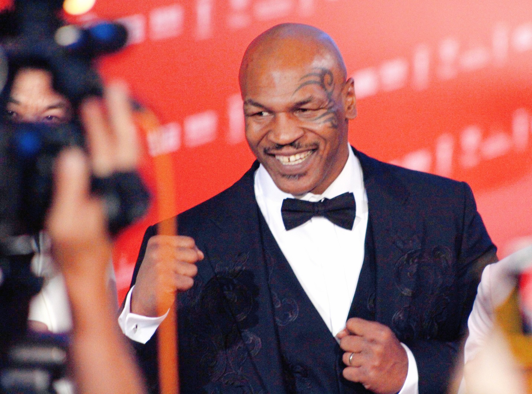 China: Boxing Champion Mike Tyson at the Shanghai Film Festival with Kung Fu Star Donnie Yen