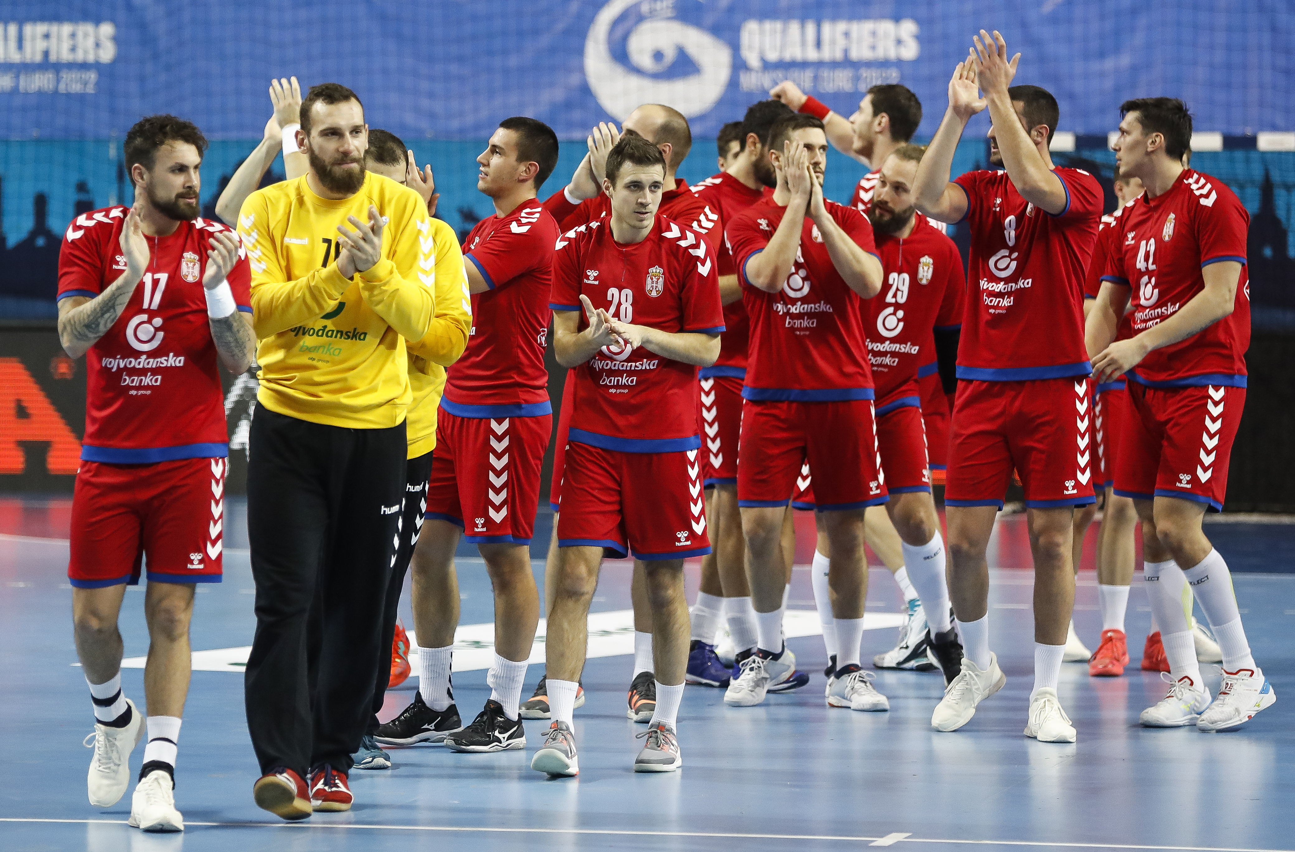 Serbia v Greece-2022 European Handball Championship Qualifier