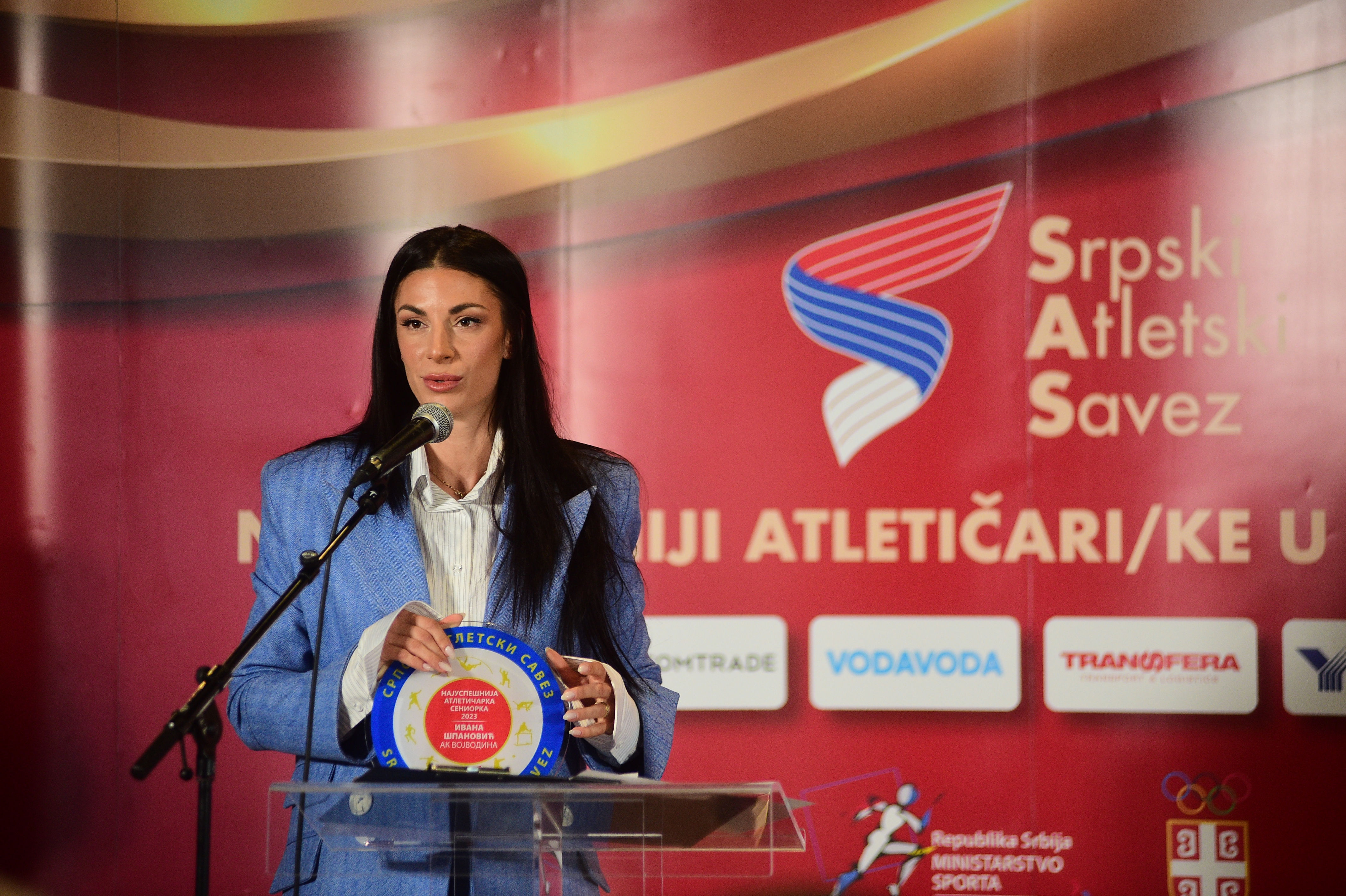 The Athletics Federation of Serbia announced a new general sponsorSuperbet i Transfera and awarded the most successful sportsmans of 2023, at Comtrade company, 30.01.2024, Belgrade, Sebia. (Photo by Dusan Milenkovic/Starsport.rs ©)