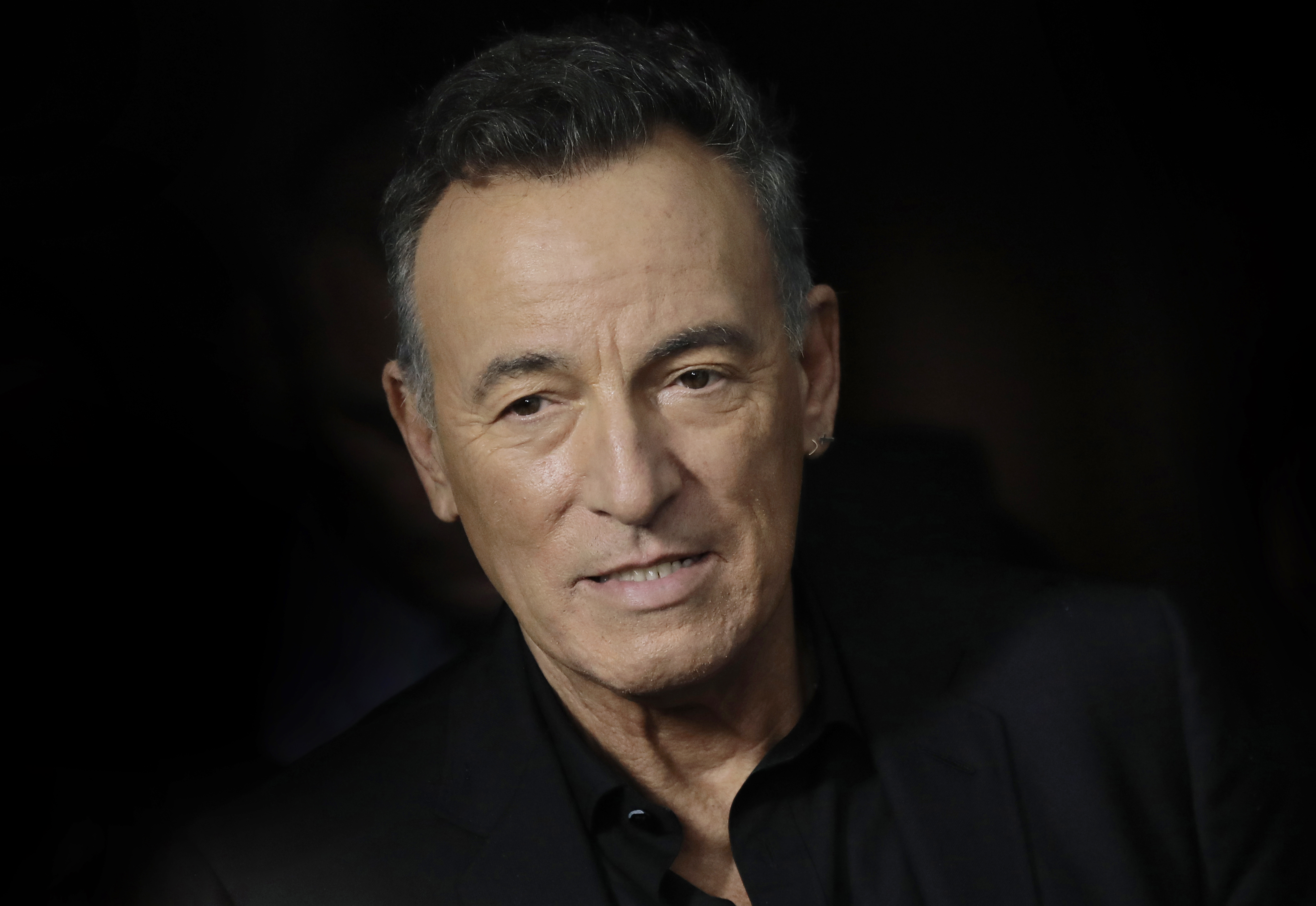 epa07926360 US musician Bruce Springsteen arrives for the New York special screening of the documentary film 'Western Stars' at the Metrograph Theatre in New York, New York, USA, 16 October 2019.  EPA-EFE/PETER FOLEY