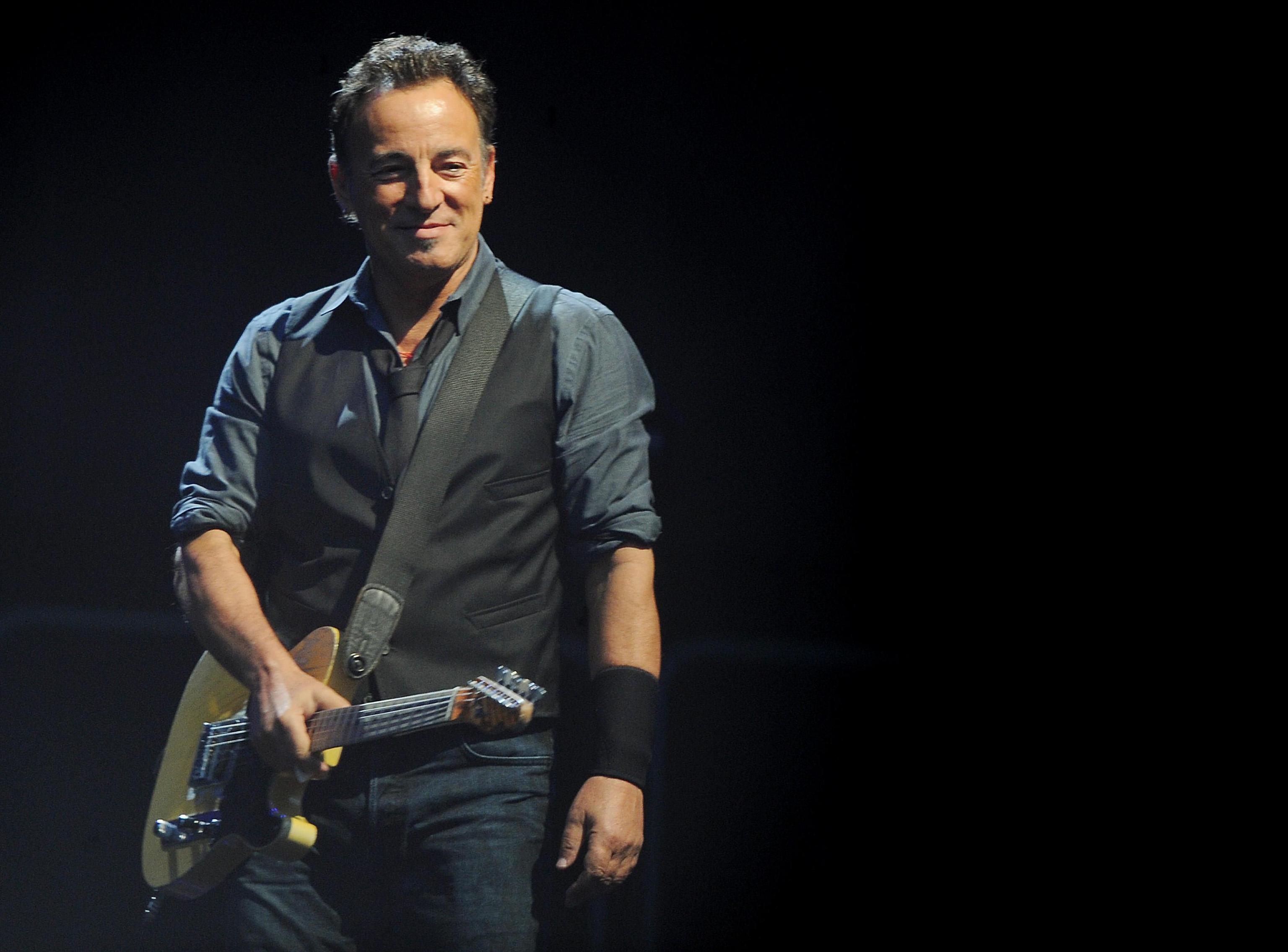 US singer Bruce Springsteen performs with the E Street Band in Milan