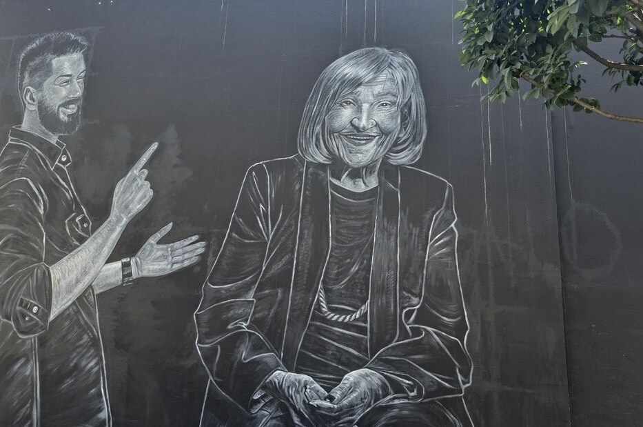 Mural posvećen Miri Banjac, Draganu Martinoviću i Srđanu Dinčiću u Sremskoj Mitrovici