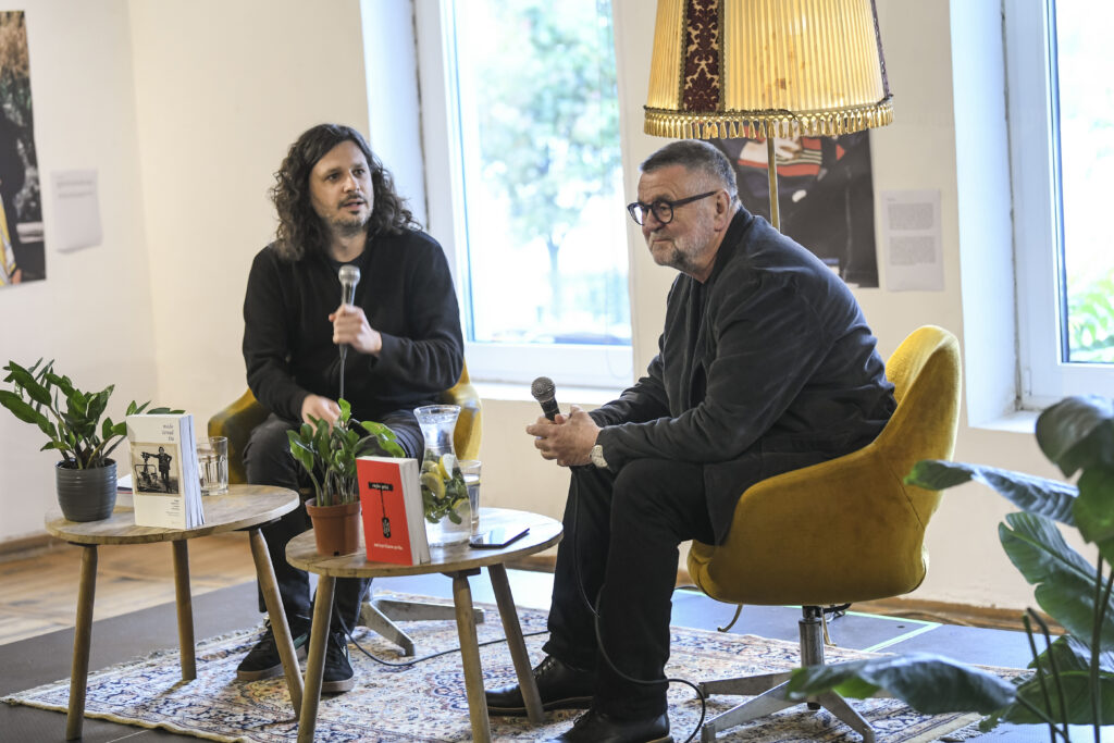 Beograd 23.04.2024. Stefan Arsenijević, reditelj, Rajko Grlić, reditelj. Booking Balkan, Kulturni centar Grad, KC Grad Foto: Goran Srdanov/Nova.rs