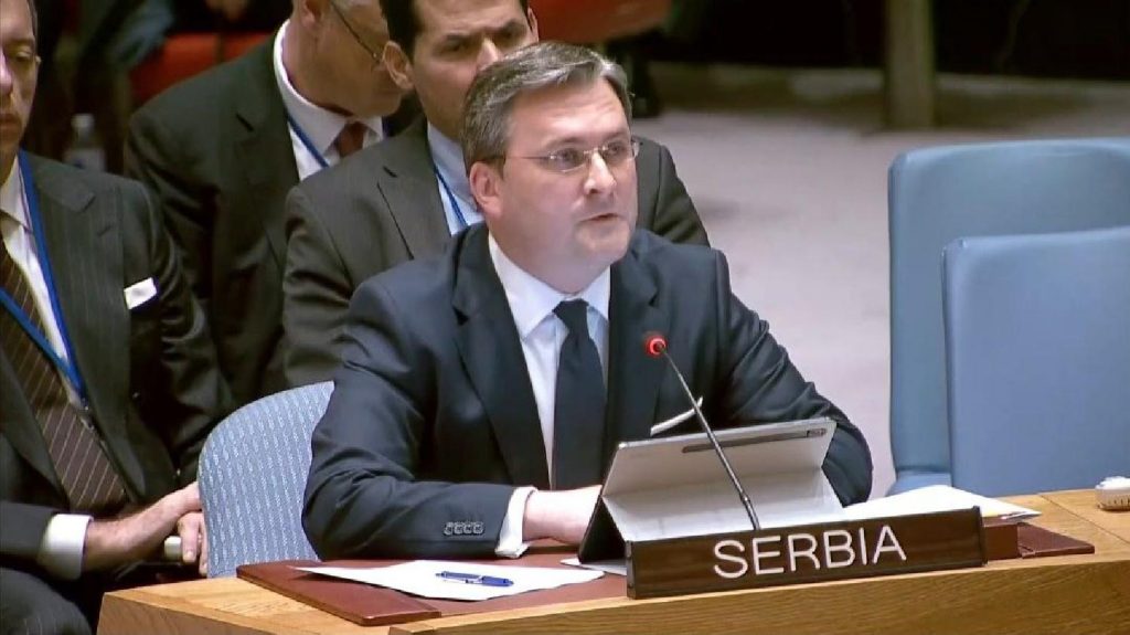 POLITIKA - ministar spoljnih poslova Srbije Nikola Selaković na sednici Saveta bezbednosti (SB) UN o Kosovu, Njujork