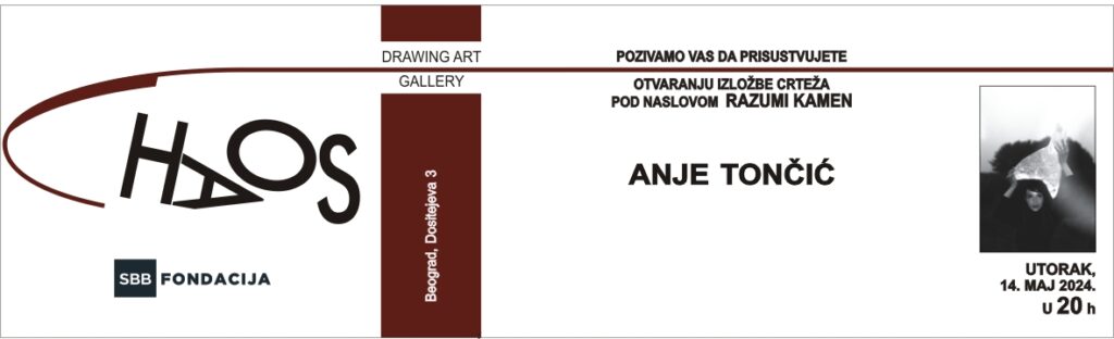 Najava izložbe u Galeriji Haos - Maj / Anja Tončić