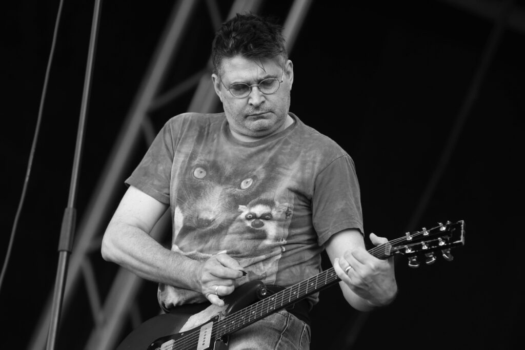 epa10684031 Singer of US music band 'Shellac', Steve Albini, performs on stage at the Primavera Sound Festival in Madrid, Spain, 10 June 2023.  EPA-EFE/Kiko Huesca