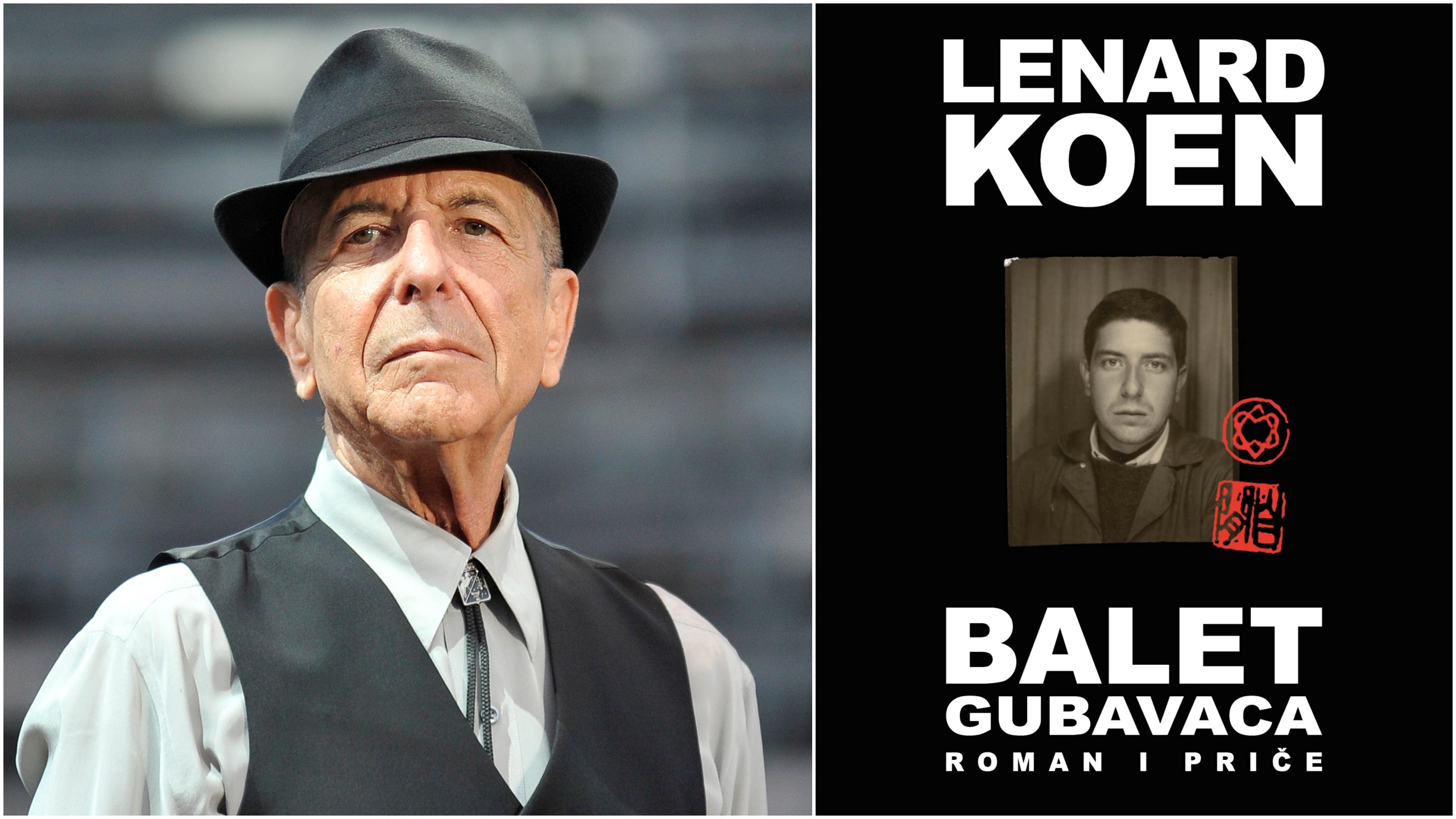 Leonard Koen, Lenard Koen, Balet gubavaca, roman i priče, knjiga, korice, kombo Foto: EPA-EFE/YOAN VALAT/Promo