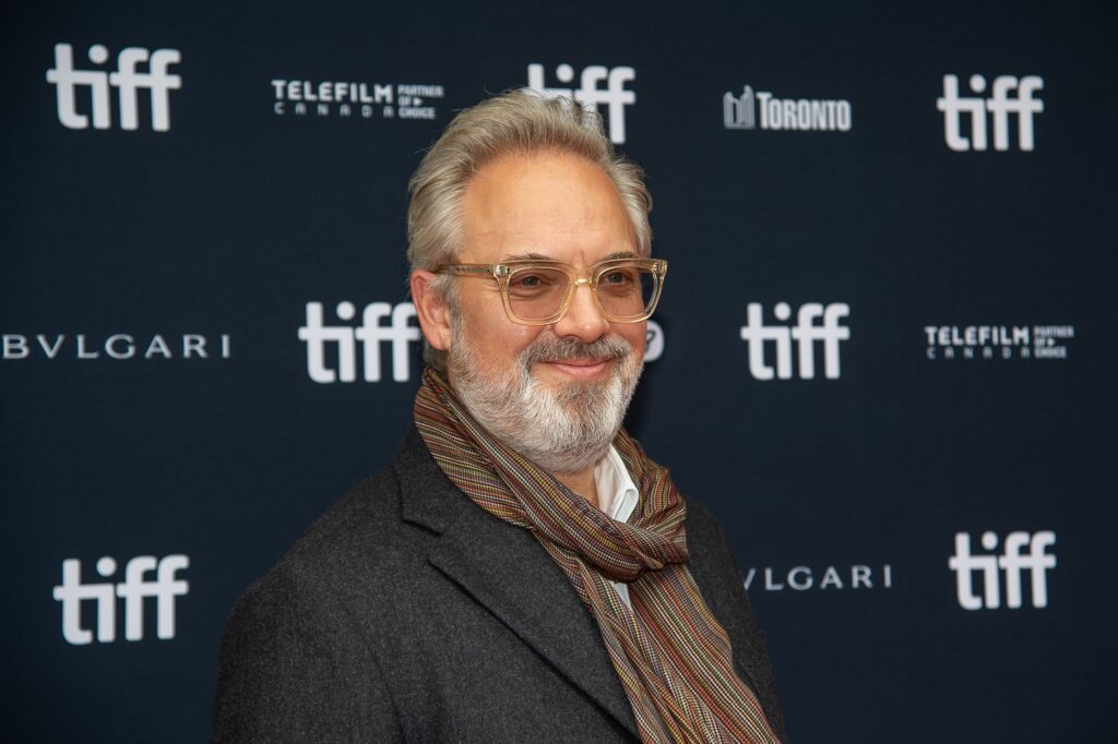 epa10180324 British film director Sam Mendes arrives for the screening of the movie 'Empire of Light' during the 47th annual Toronto International Film Festival (TIFF) in Toronto, Canada, 12 September 2022.  EPA-EFE/EDUARDO LIMA