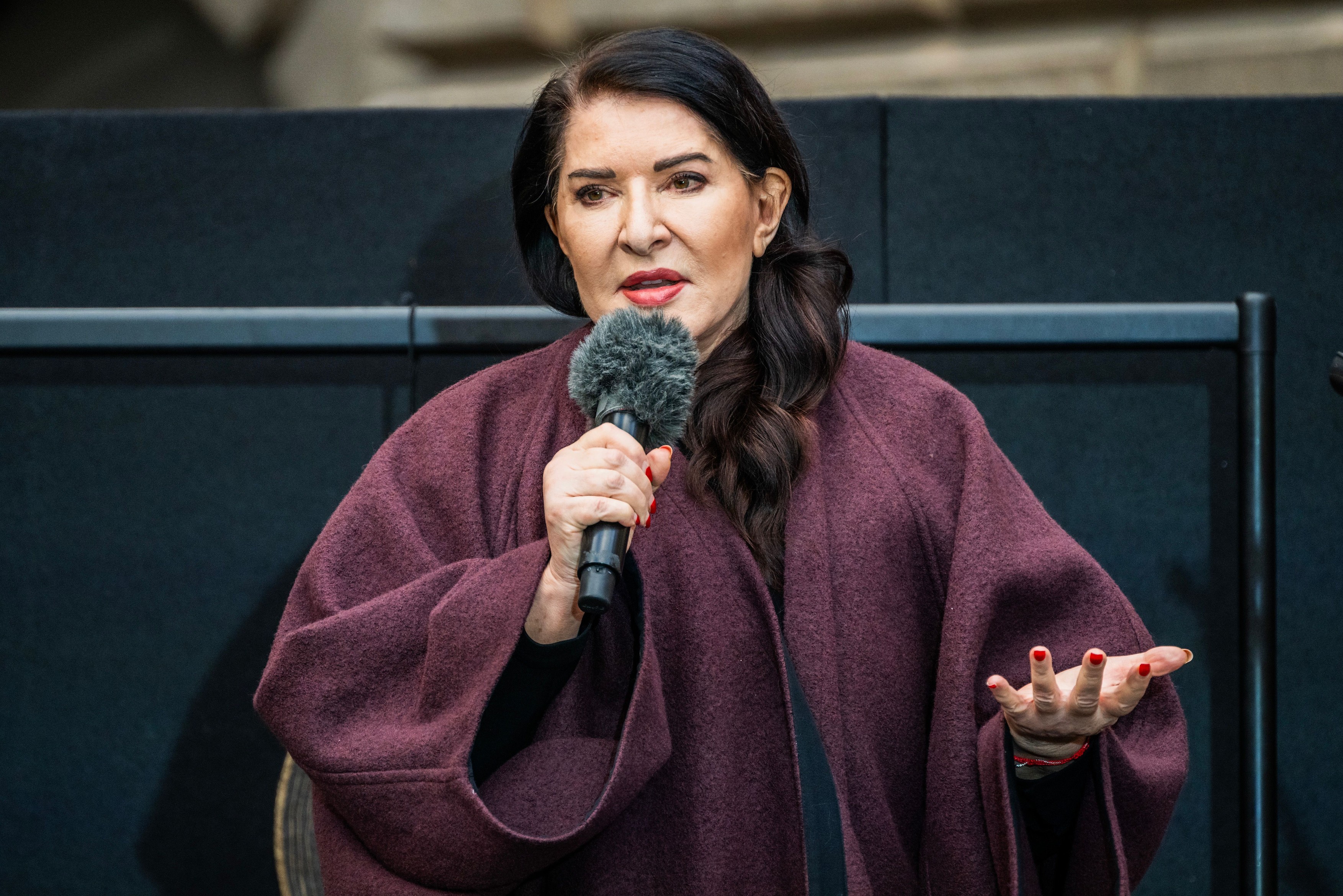 Marina Abramovic performs An Invitation to Love Unconditionally at the Royal Academy of Arts, London., Royal Academy, London, UK - 11 Dec 2023