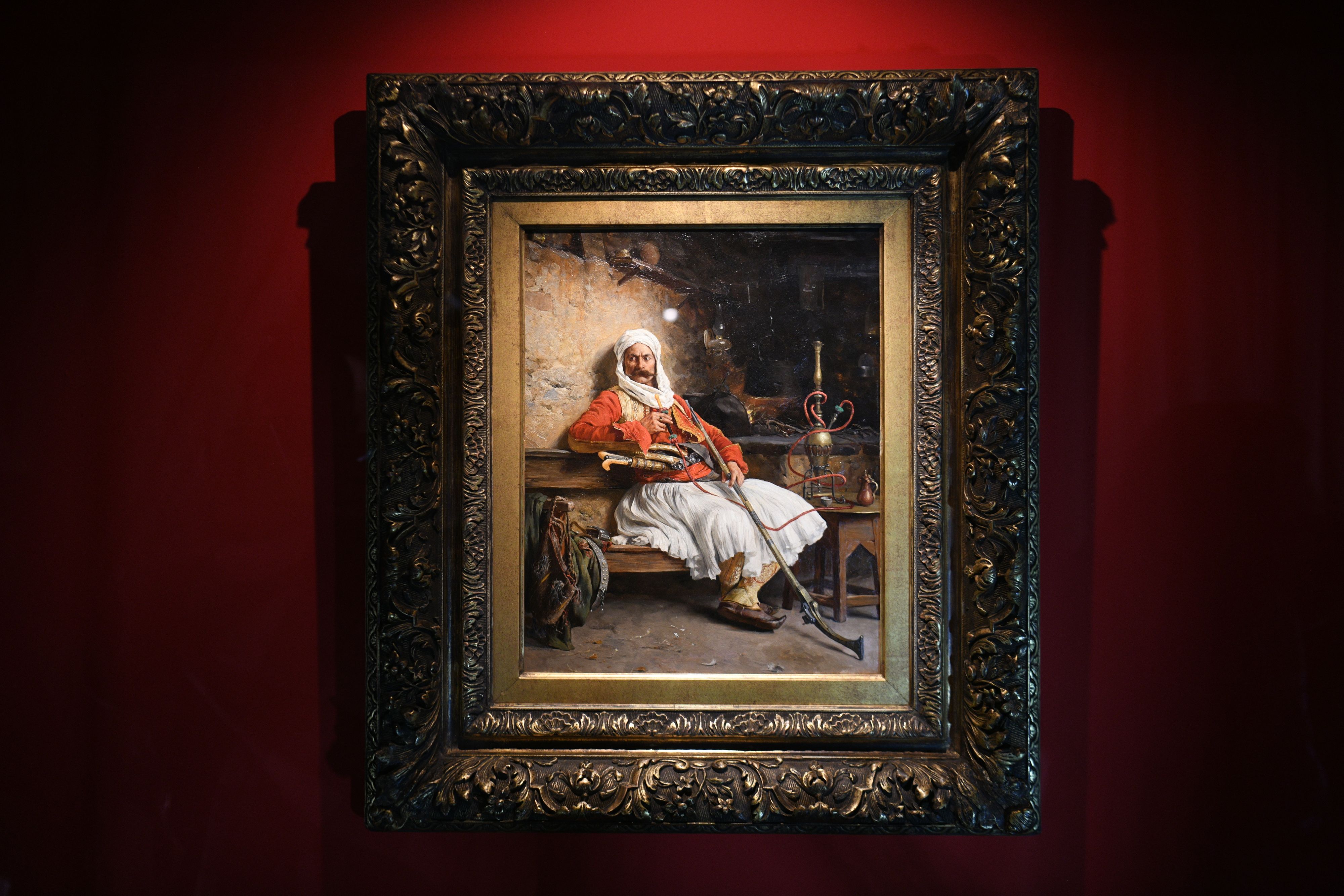 Beograd, 5.3.2024. Konak kneginje Ljubice, Slika „Odmor bašibozuka“ Paje Jovanovića kupljena na aukciji londonskog "Sotbija", Paja Jovanović Foto: Filip Krainčanić/Nova.rs