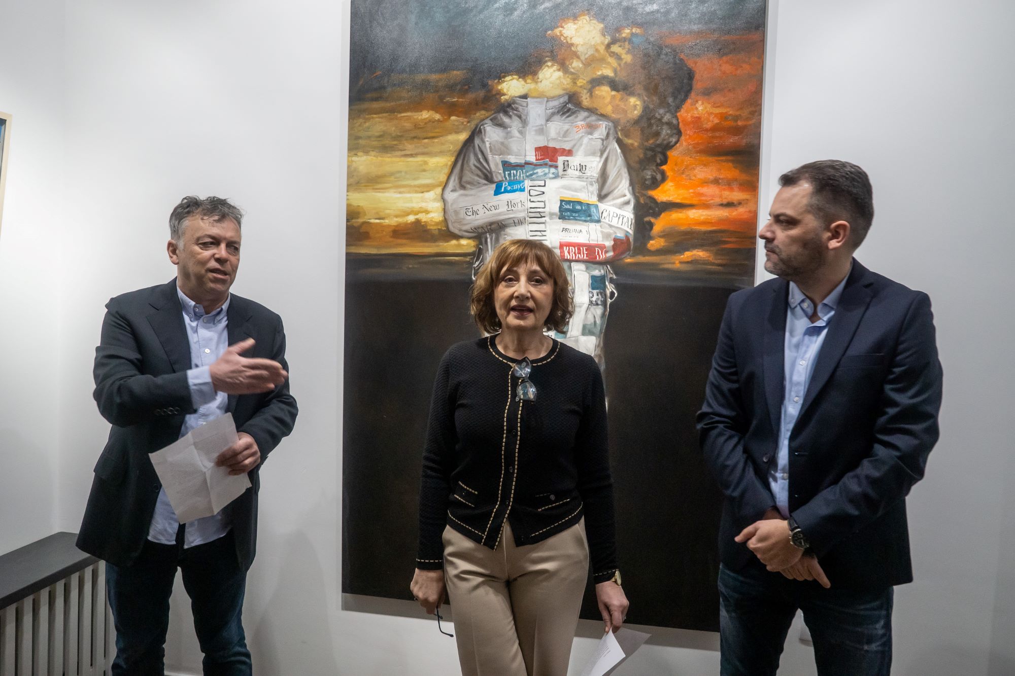 Izložba Širom zatvorenih očiju Milana Pantelića
Ubacite sliku Intimnost i ove grupne sa otvaranja izložbe