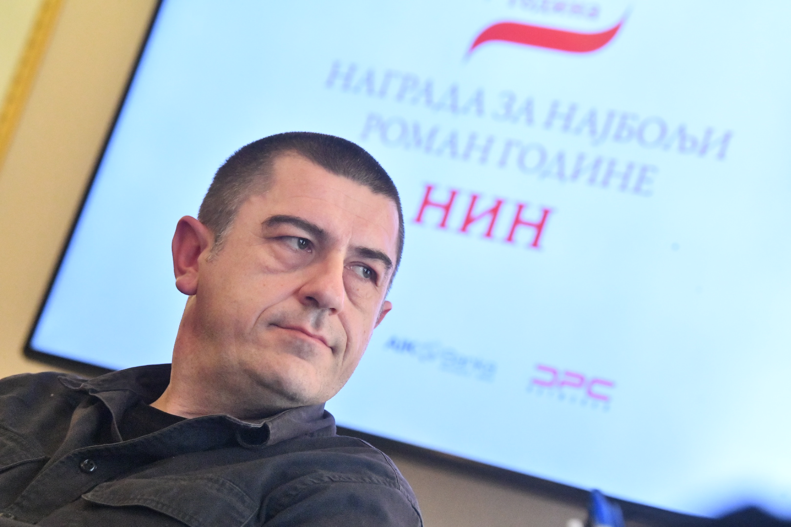 Beograd 29. januar 2024. Jubilarna 70. NIN-ova nagrada dodela dobitnik Stevo Grabovac za roman Poslije zabave Foto:Vesna Lalić/Nova.rs