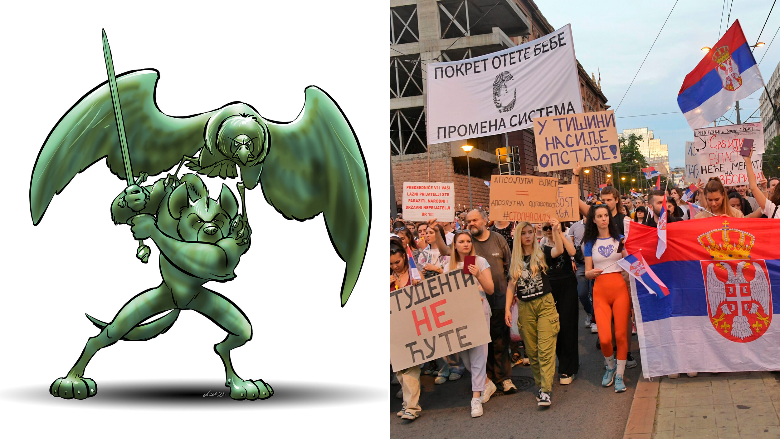 Midhat Kapetanović ilustracija, Protest