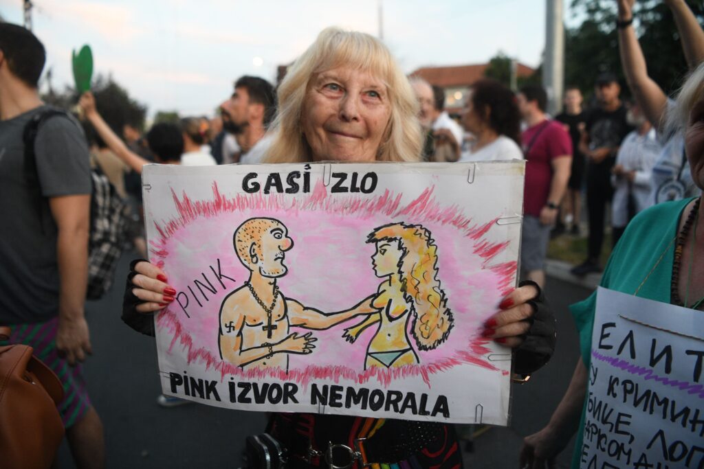 Beograd, 01.07.2023. Protest Srbija protiv nasilja 9. PINK, Ispred Pinka Foto: Filip Krainčanić/Nova.rs