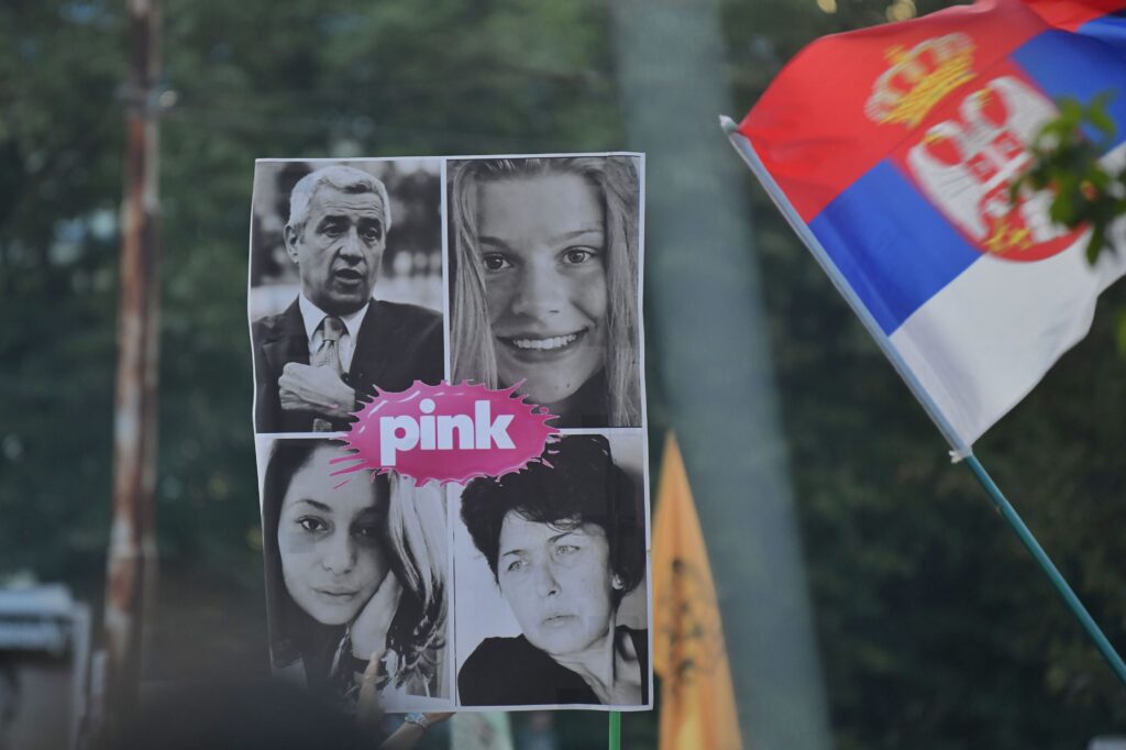 Beograd, 01.07.2023. Protest Srbija protiv nasilja 9, Pink, ispred Pinka Foto: Goran Srdanov/Nova.rs