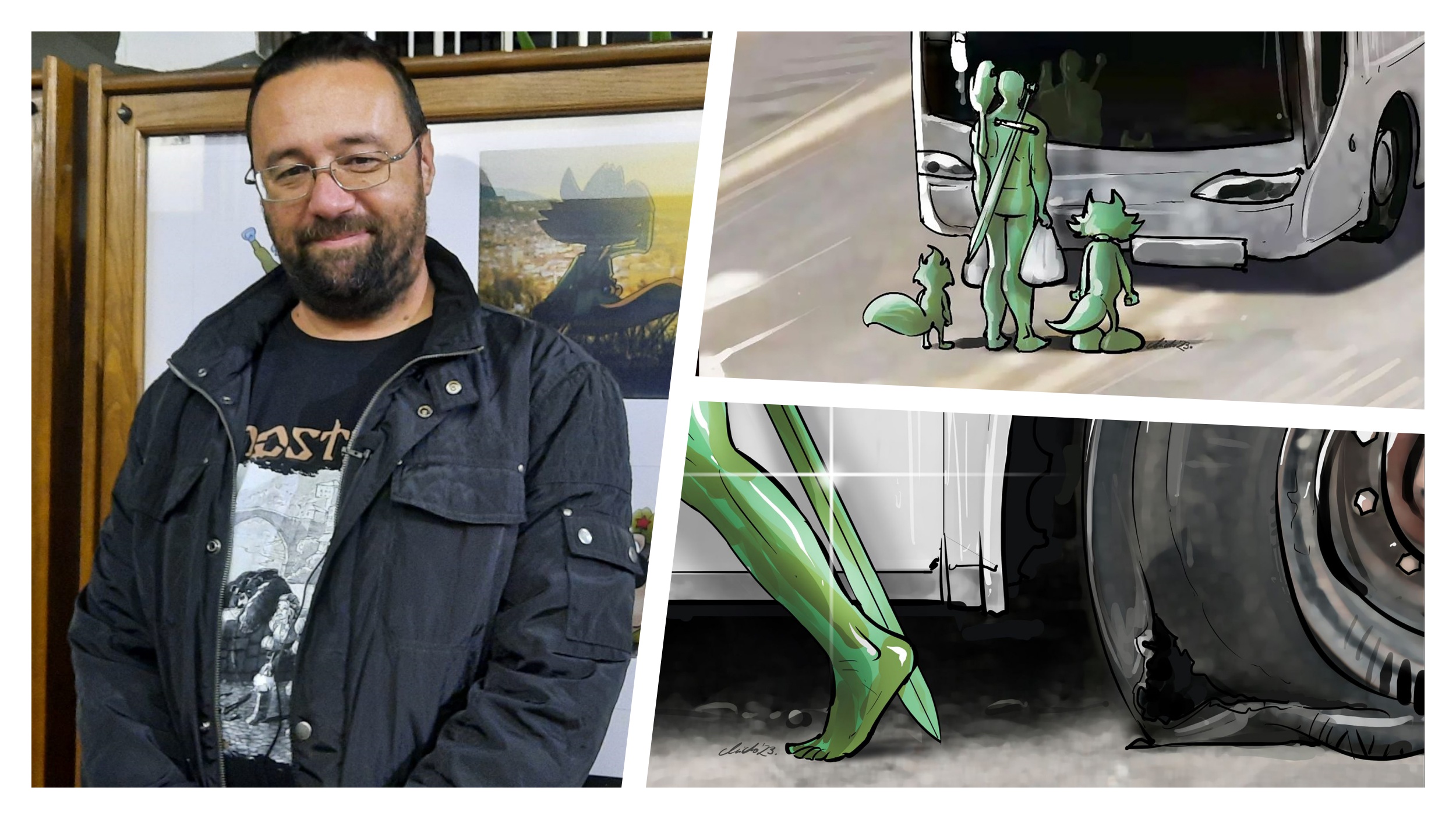 Midhat Kapetanović, SNS miting ilustracije kombo