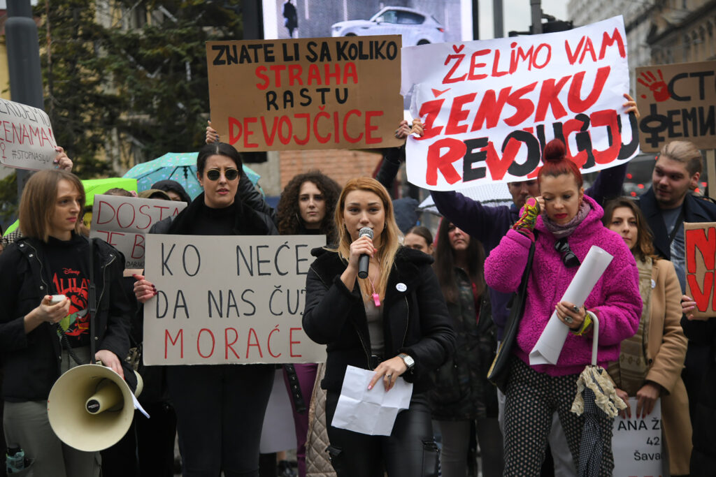 25.02.2023. Protest Femicid ispred Vlade Srbije