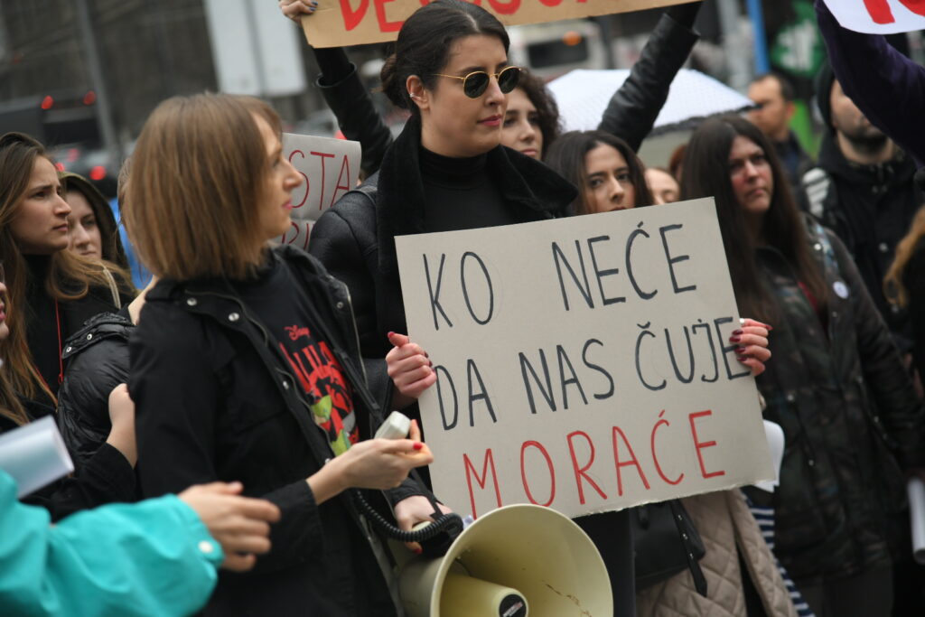 25.02.2023. Protest Femicid ispred Vlade Srbije