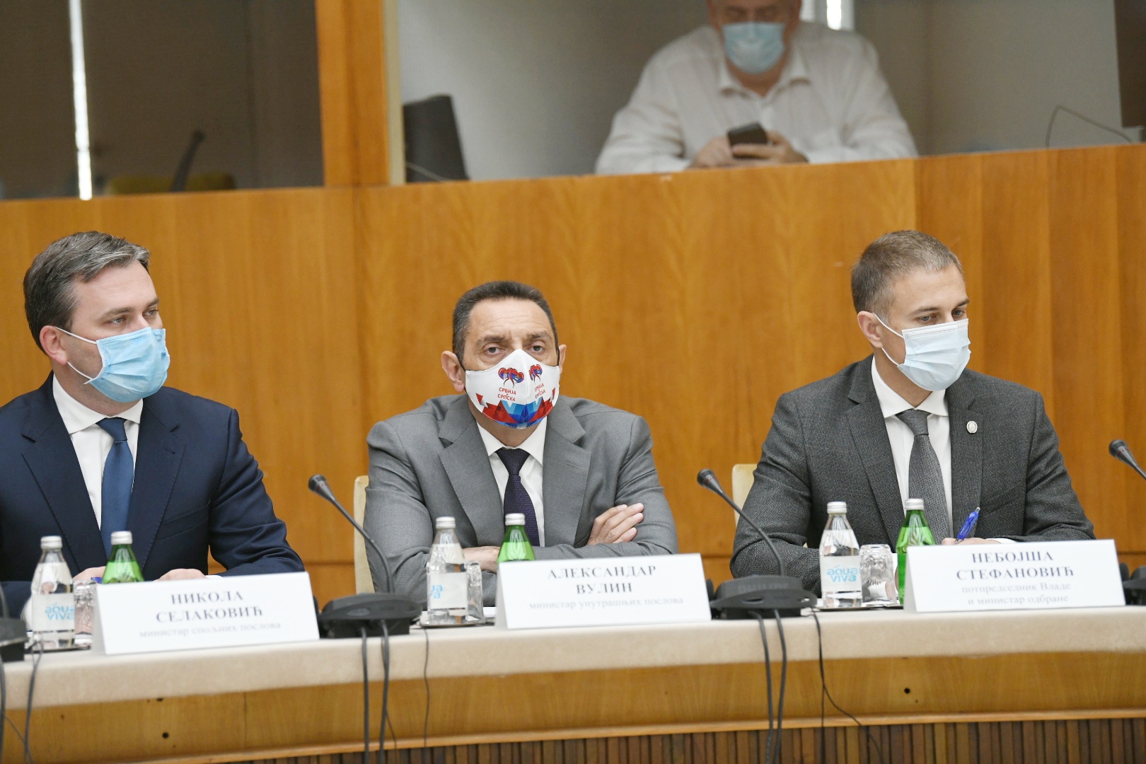 Beograd, 02.11.2020. Palata Srbija, Posebna sednica Vlada Srbije, Nikola Selaković, Aleksandar Vulin, Nebojša Stefanović Foto: Vesna Lalić/Nova.rs