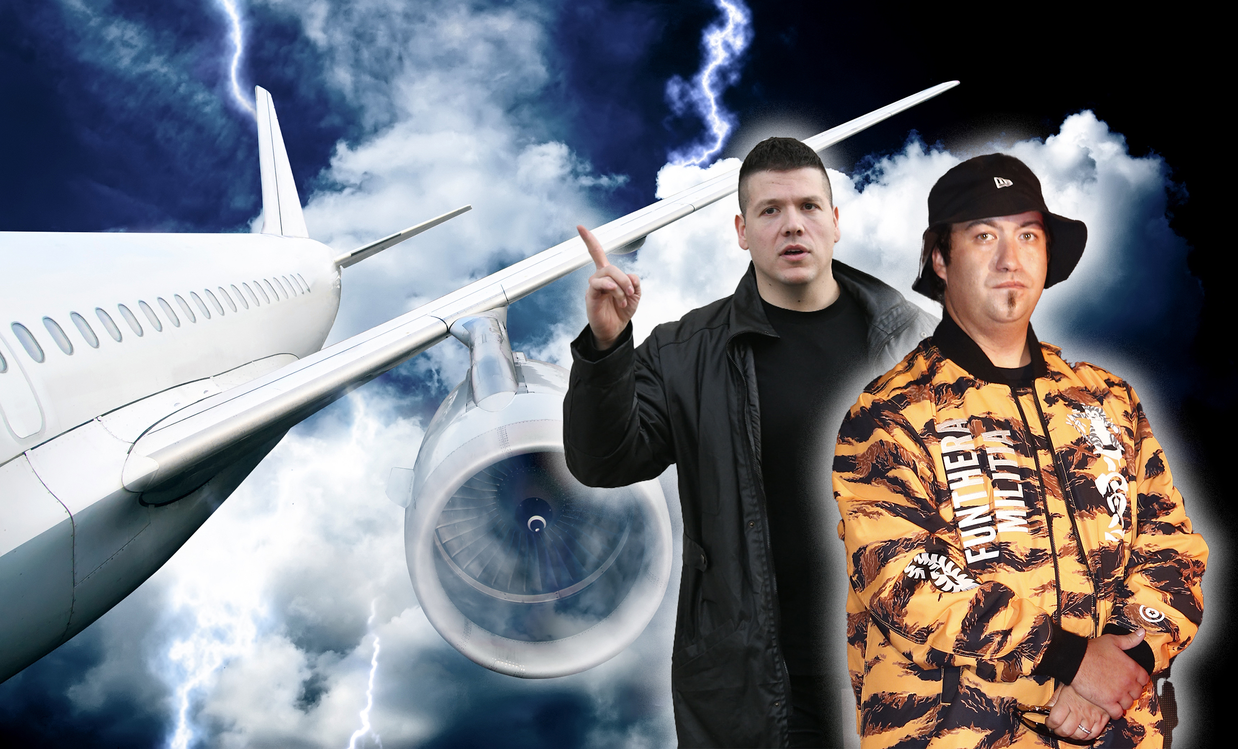 Airplane,Crash,In,A,Storm,With,Lightning,Concept.,Accident,Airplane