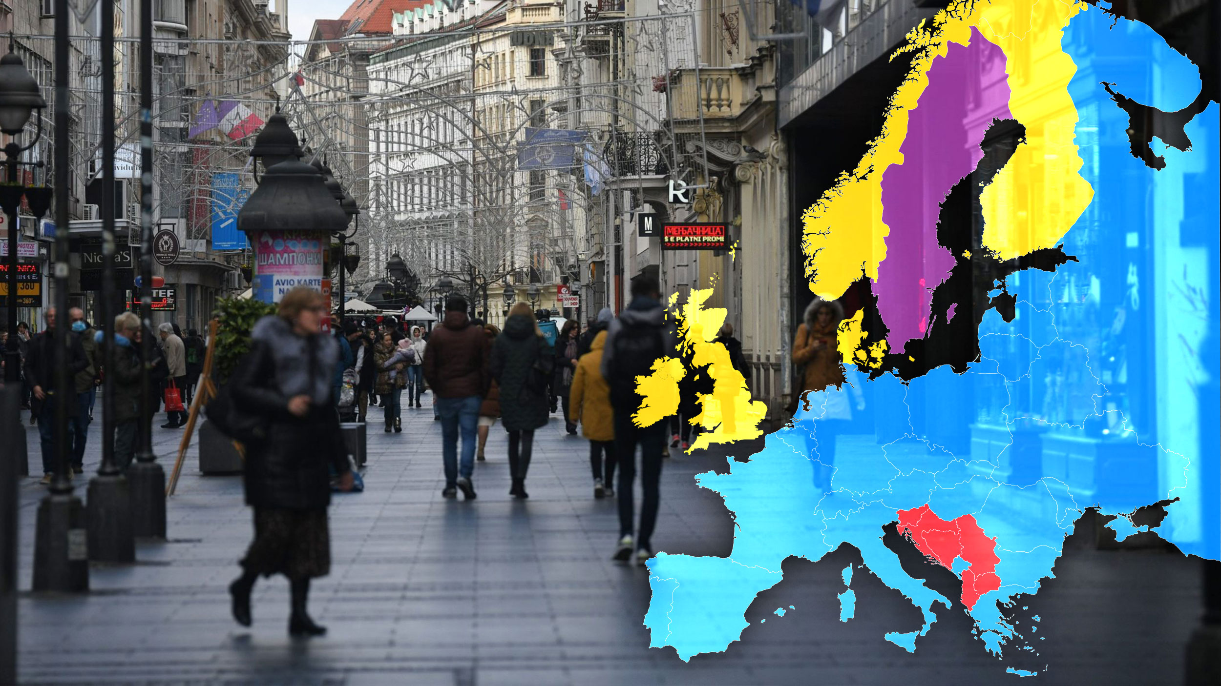 Jezici, mapa, Koji jezik uče Srbi