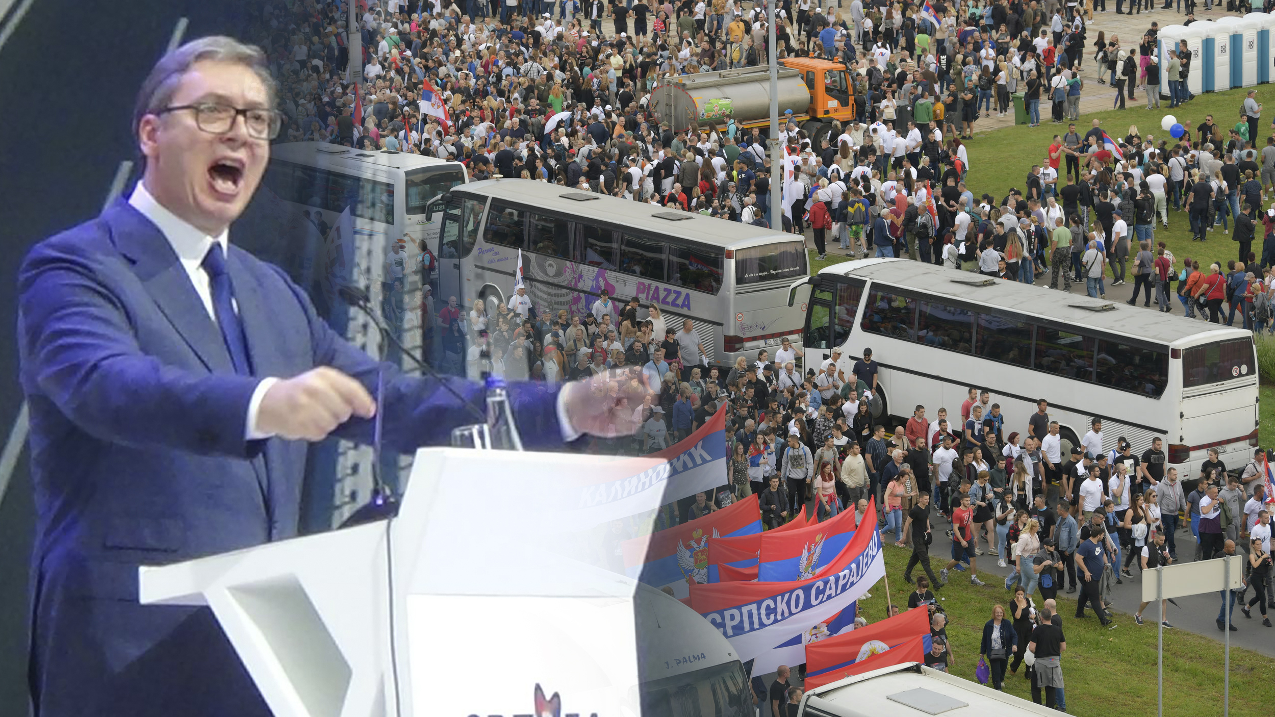 Mogu neki autobusi, naprednjaci, vučić na mitingu kako mlatara rukama i to je to
