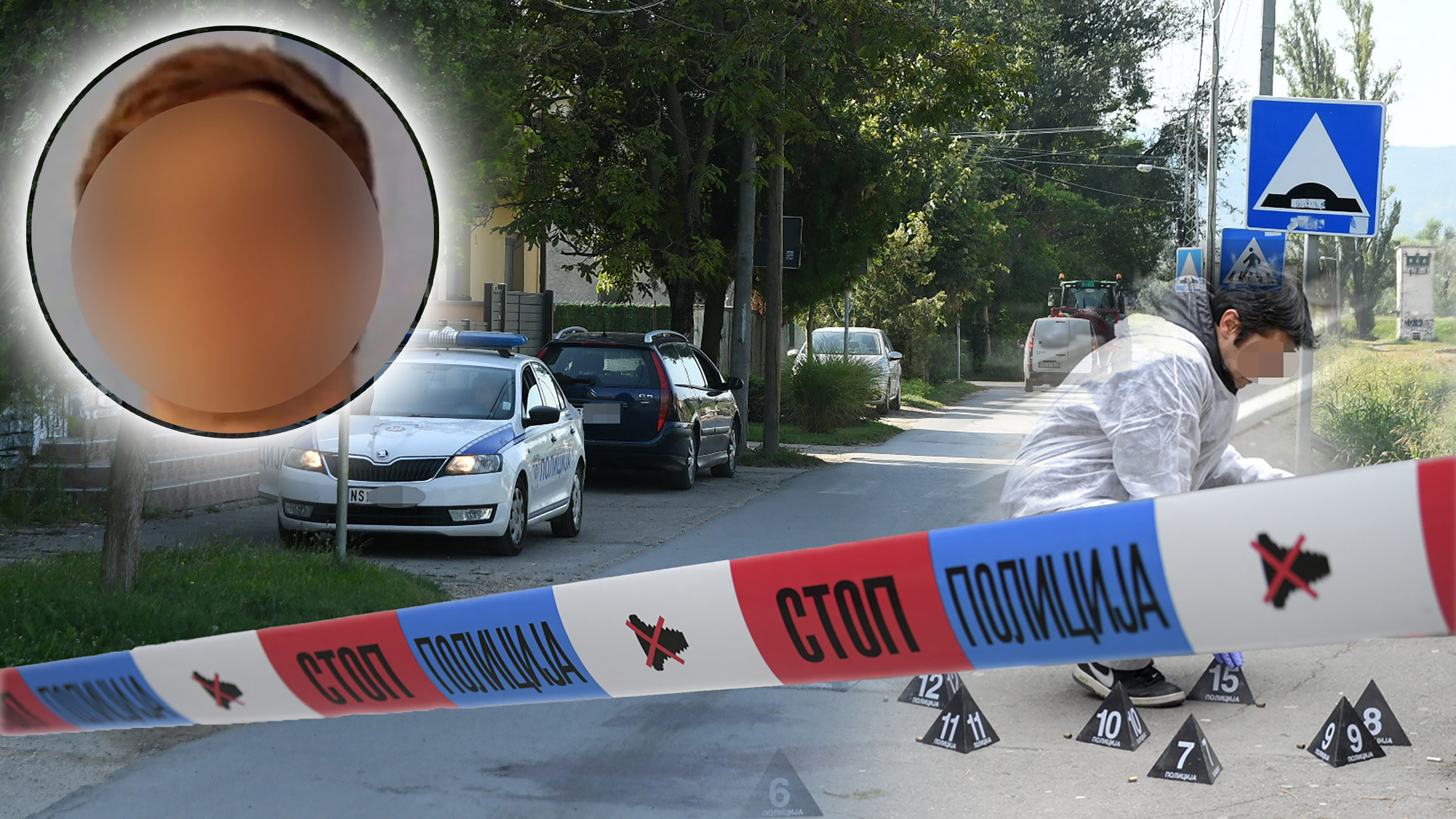 Futog, 25.08.2023. Ubistvo u Futogu, mesto ubistva, mesto zločina, policija, policijski automobil, ilustracija, ubijena dva mladića u Futogu, hronika Foto: Nenad Mihajlović/Nova.rs osumnjičeni za ubistvo Ivan Č i policija
