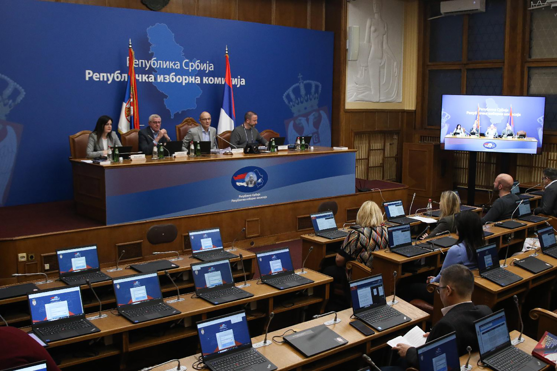 Mesto: Beograd
Datum: Sat Nov 18 17:10:41 CET 2023
Dogadjaj: POLITIKA - sednica Republičke izborne jedinice
Fotoreporter: Milica Vučković
Ličnosti:  
Izvor: FoNet