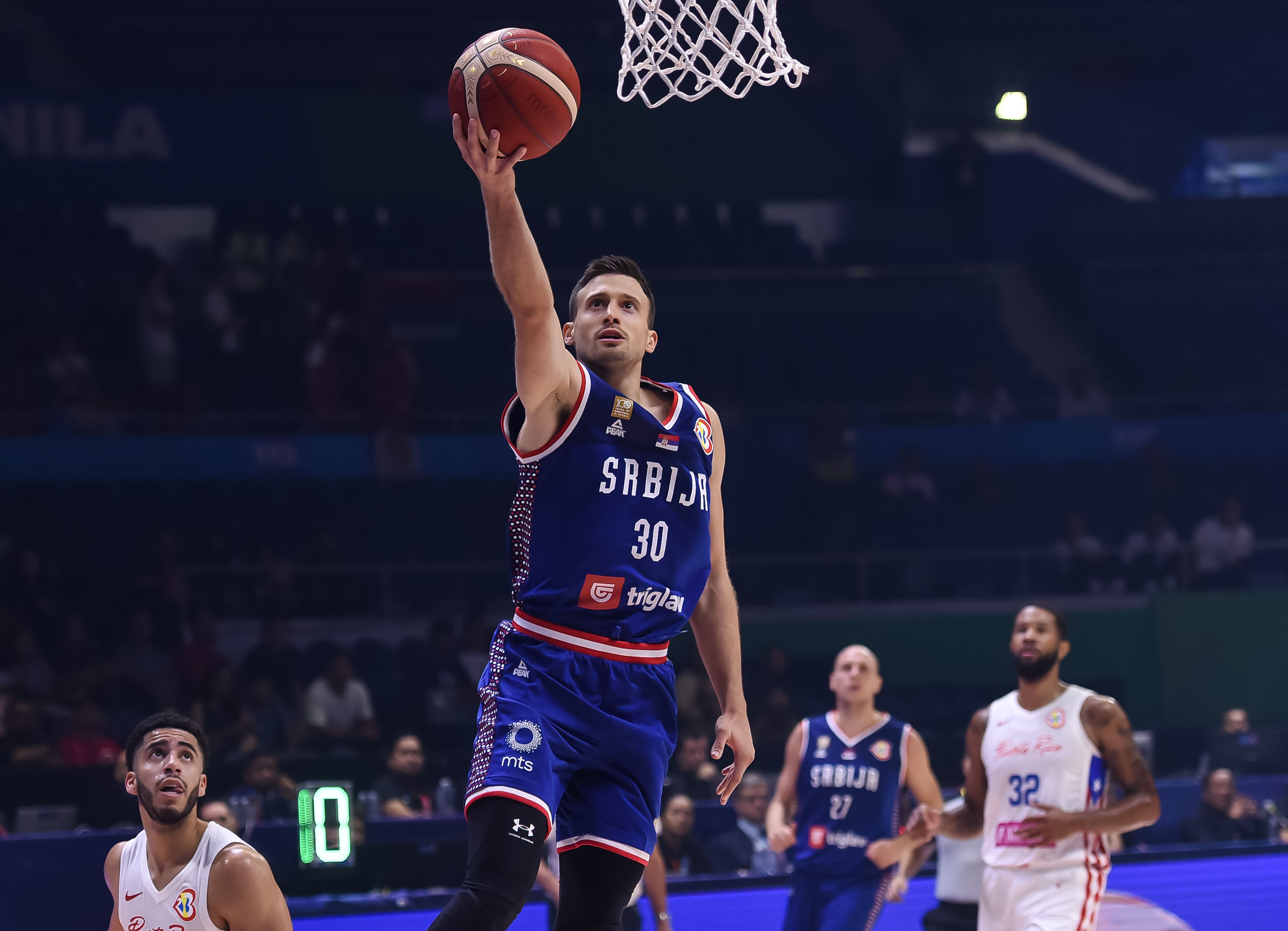 during the FIBA World Cup 2023 Group B match between Srbija and Puerto Rico at Araneta Coliseum on August 28, 2023 in Manila, Philippines. (Photo by Starsport.rs ©)