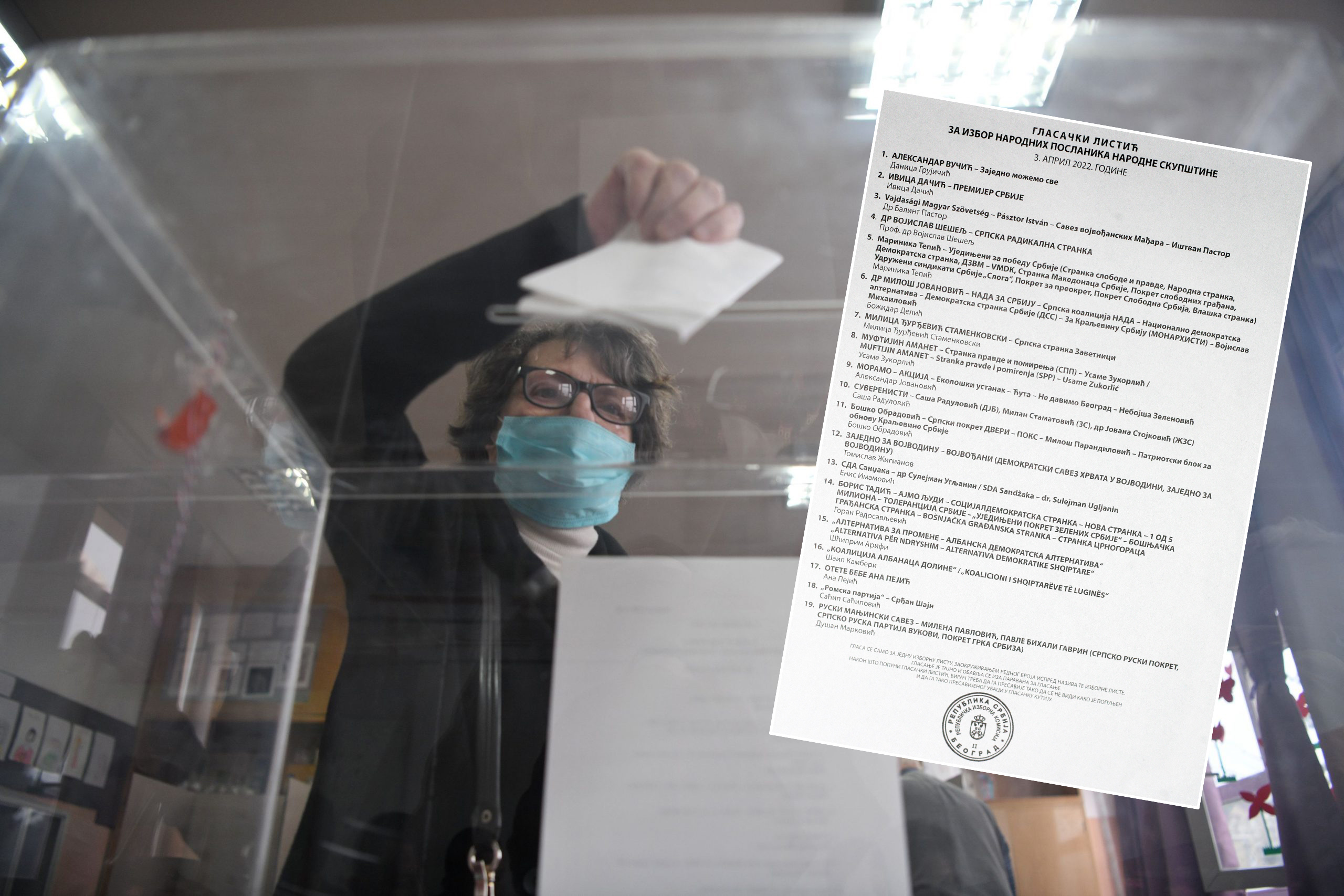 glasanje listici kombo