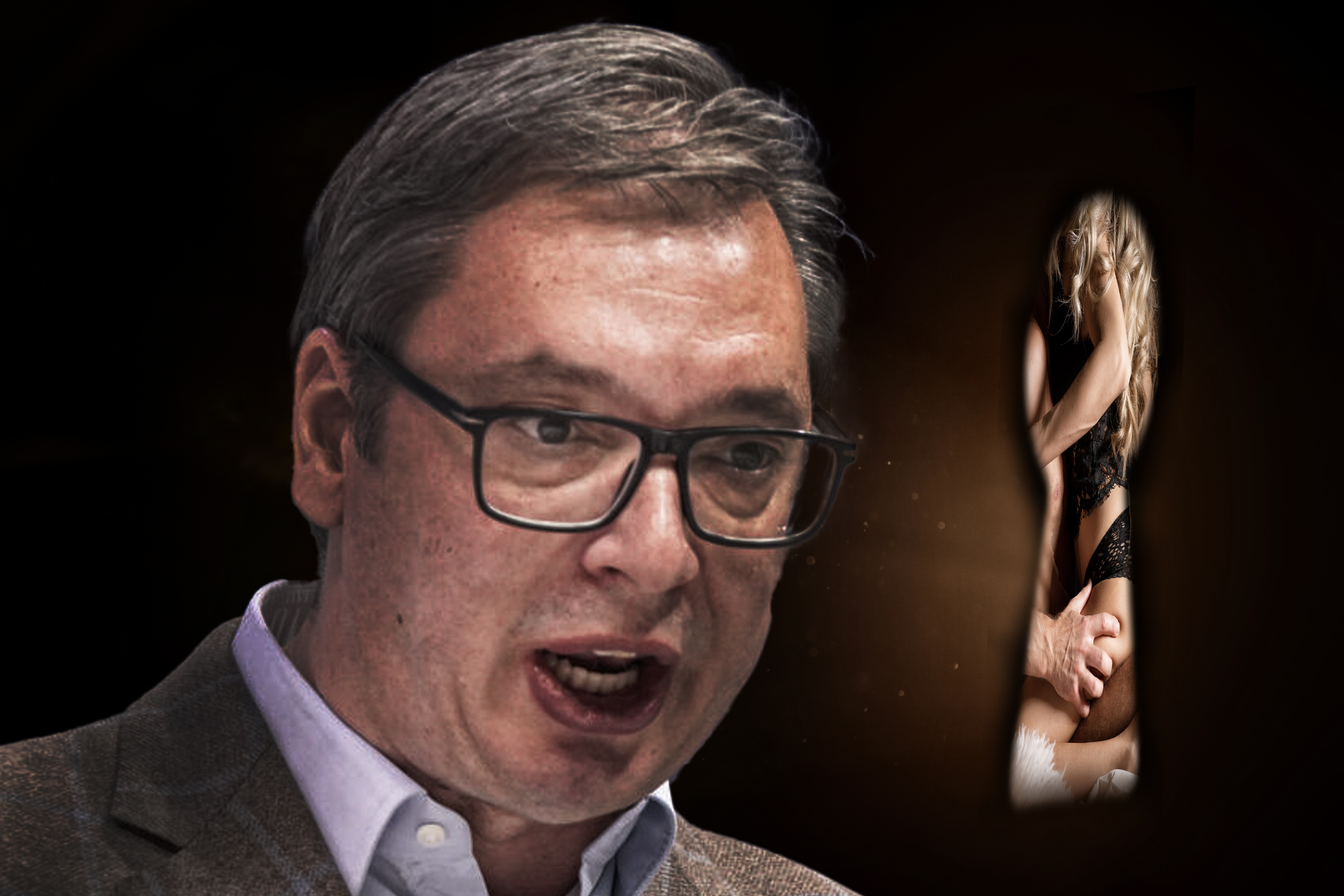 A,Curious,Man,Looks,With,One,Eye,Into,A,Luminous