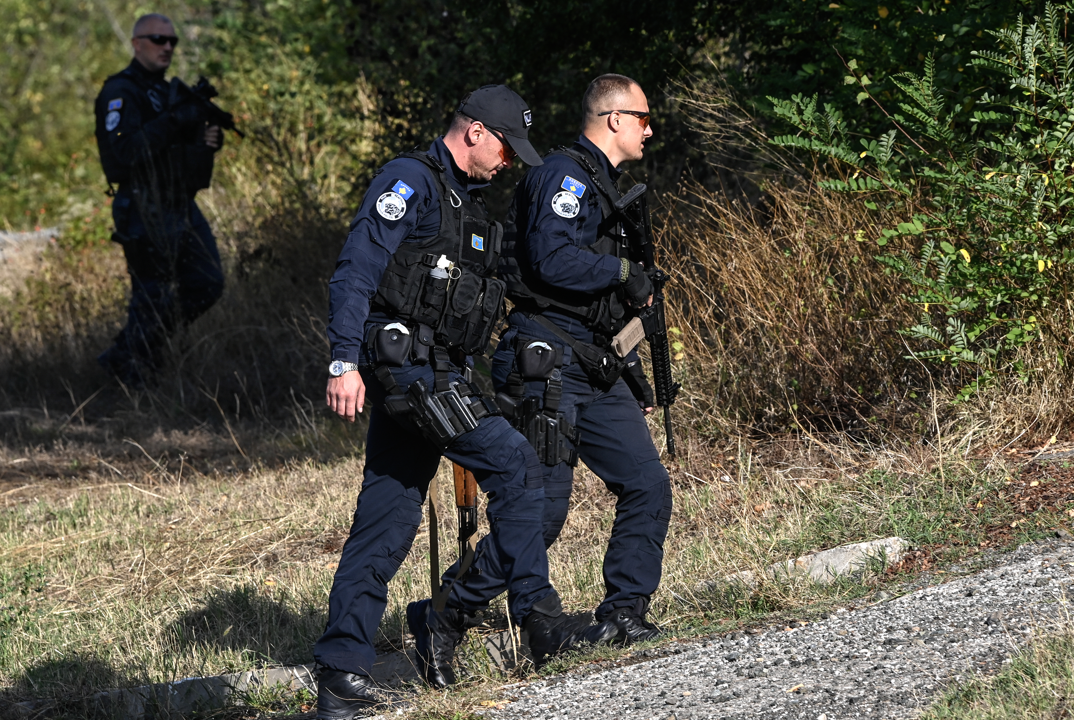 Police control the area of Banjska village after Kosovo monastery siege