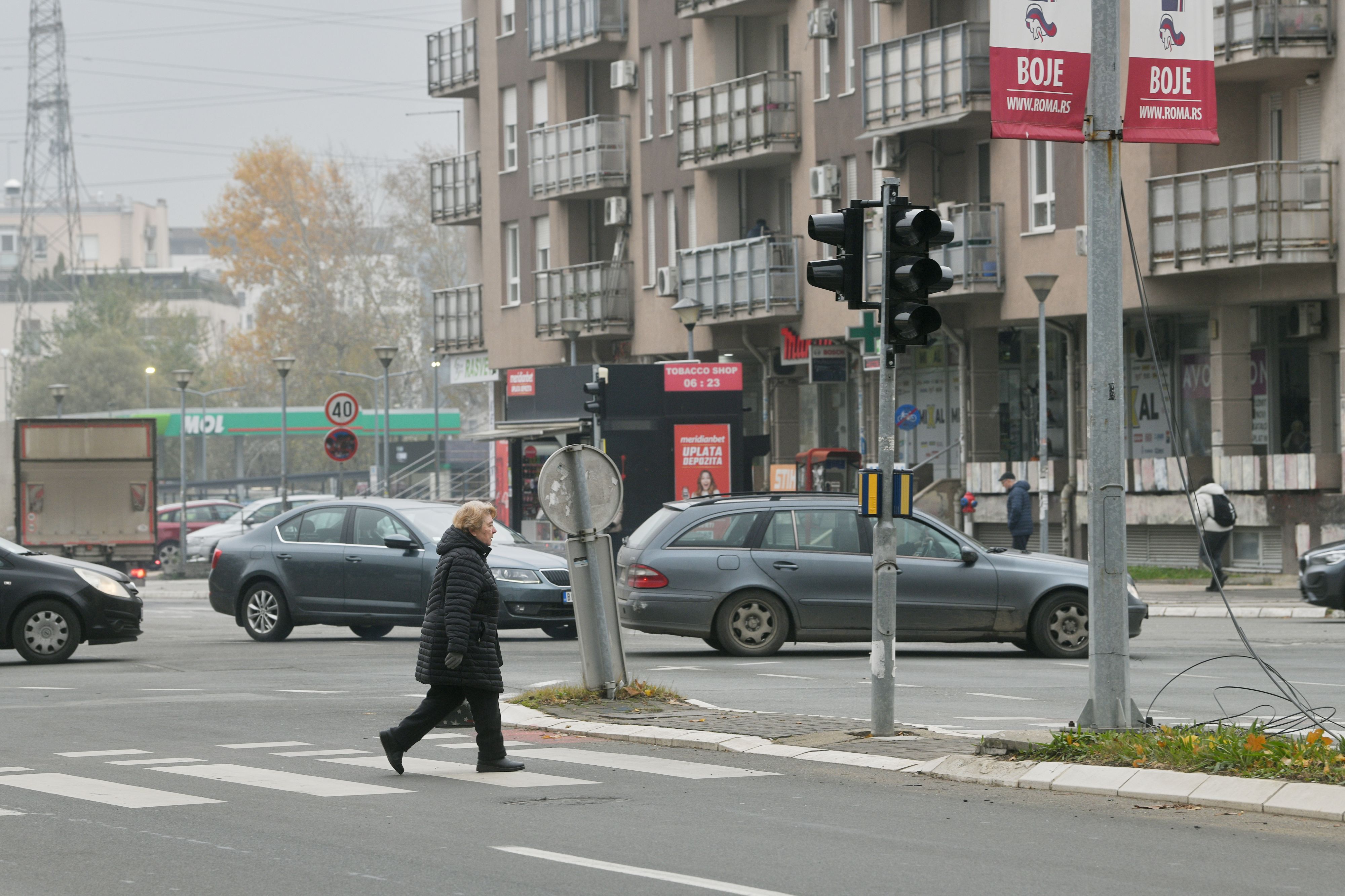 Beograd 08.12.2023. Novi Beograd, raskrsnica, Gandijeva ulica, Vojvođanska ulica, Vojvodjanska ulica, dan posle sudara na raskrsnici Foto: Filip Krainčanić/Nova.rs