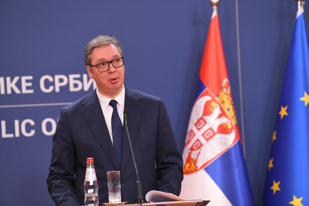 Beograd 03. decembar 2023. Konferencija za novinare nakon sastanka italijanske predsenice i predsednika Srbije Foto:Amir Hamzagić/Nova.rs