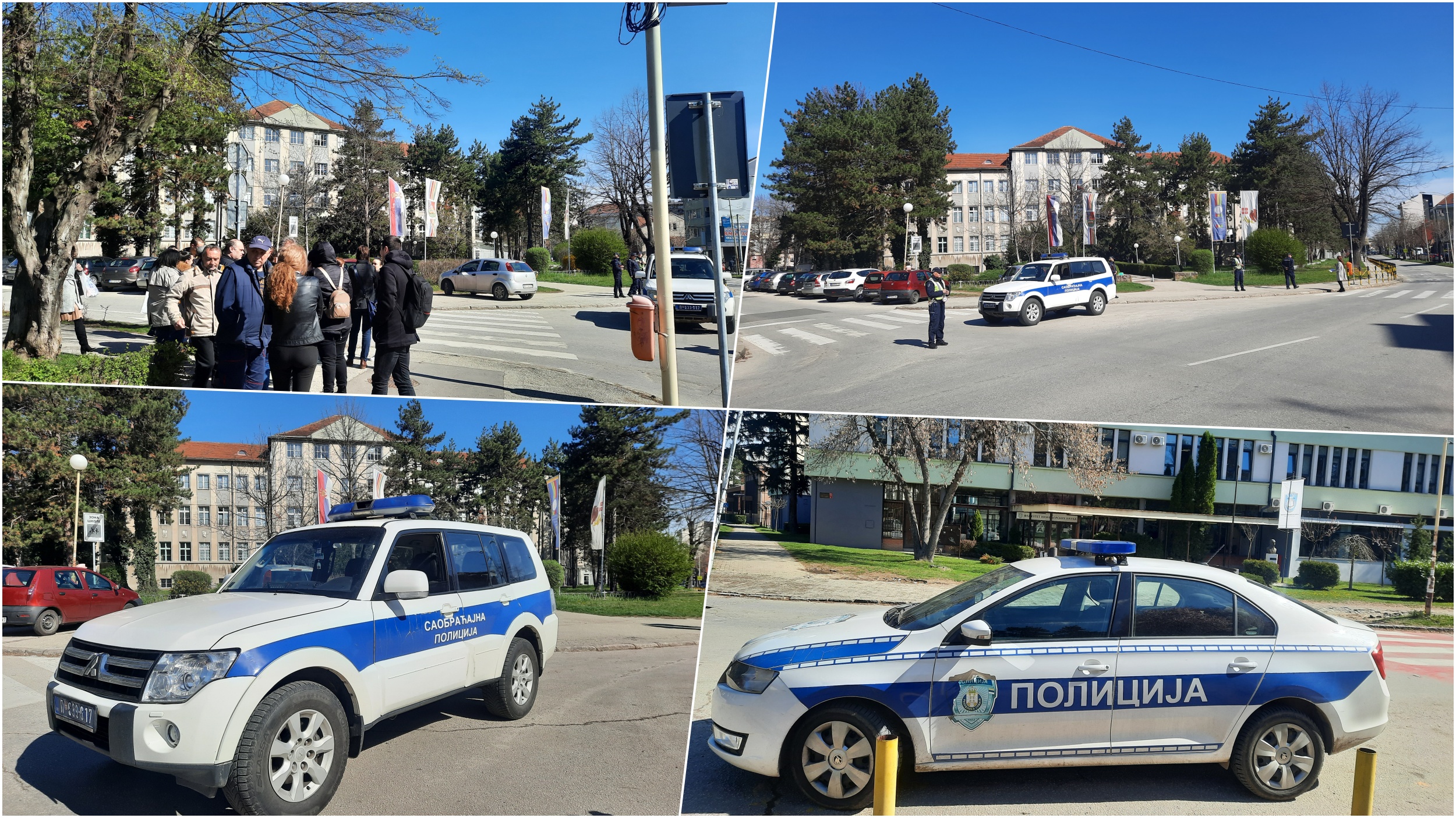 Kragujevac 29. mart 2023. Fakultet PMF i Fakultet inzenjerskih nauka gde je u toku pregled zbog dojave o bombi, policija Foto:Aleksandra Petrović/Nova.rs
