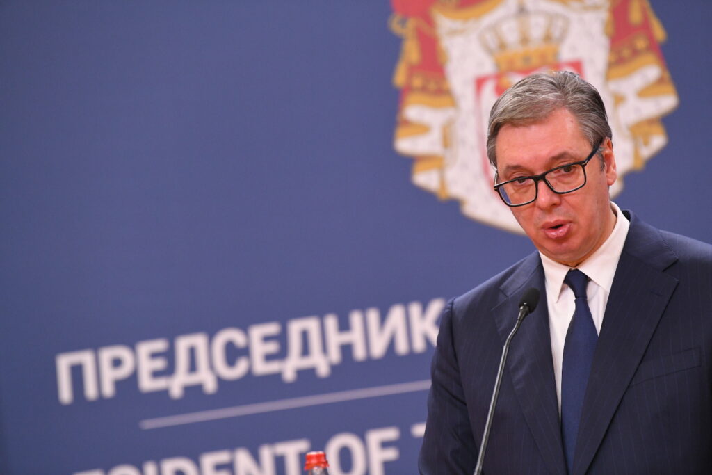 Beograd 03. decembar 2023. Konferencija za novinare nakon sastanka italijanske predsenice i predsednika Srbije Foto:Amir Hamzagić/Nova.rs