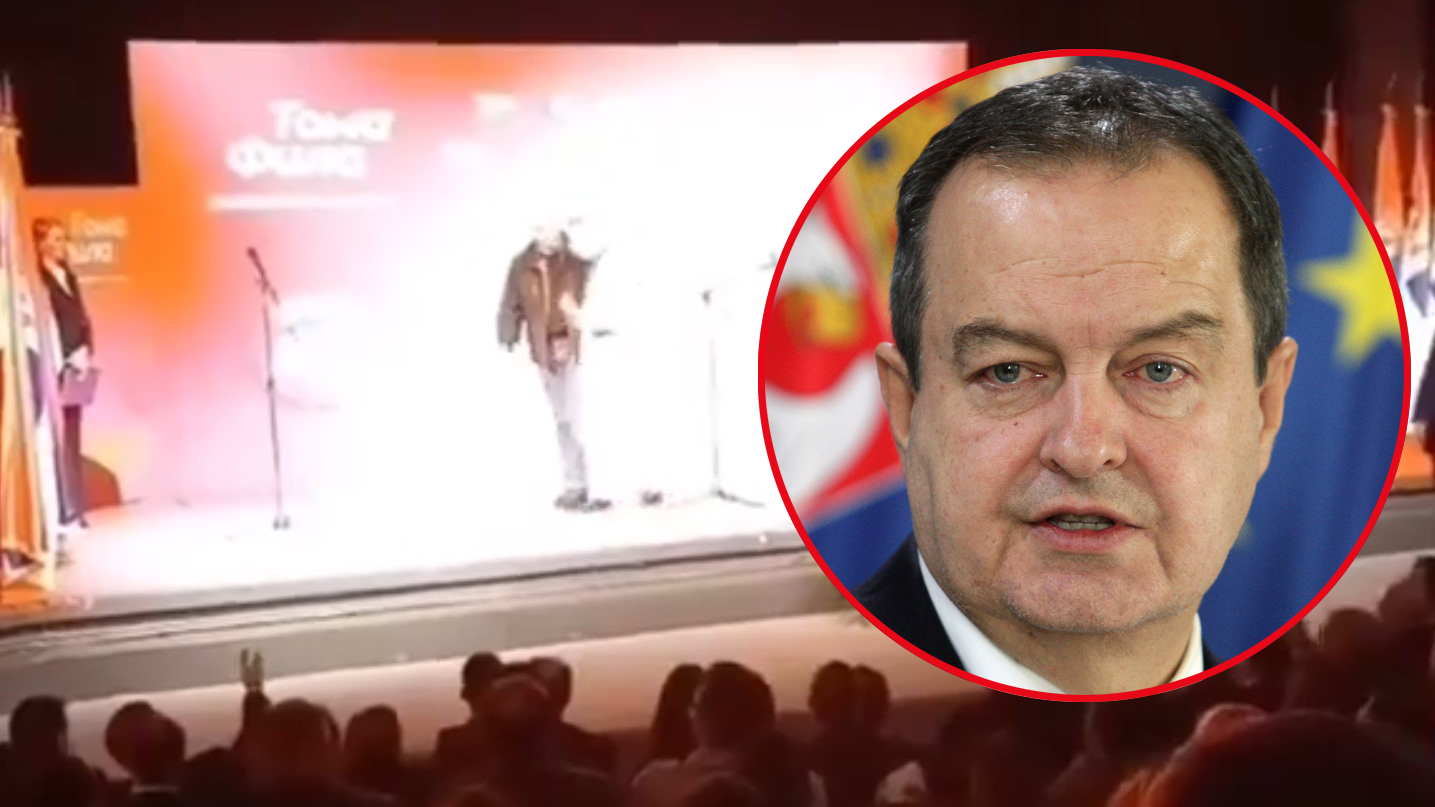 Ivica Dačić, Miroslav Arsenijević, policija u civilu, hapšenje, predizborni skup, kombo Foto: TANJUG/ SAVA RADOVANOVIC